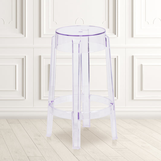 Laney 25.75'' High Transparent Counter Height Stool Clear