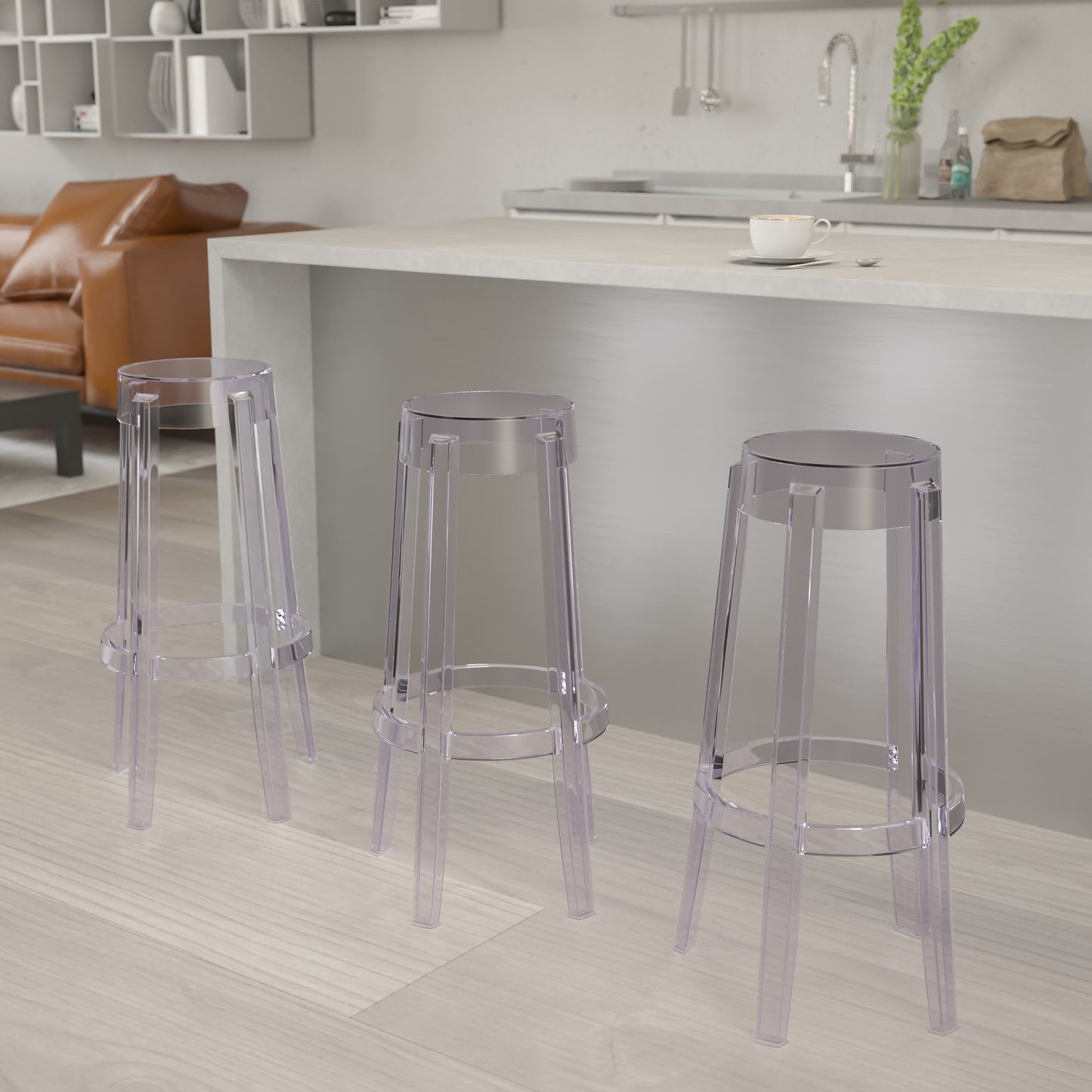 Laney 29.75'' High Transparent Barstool Clear