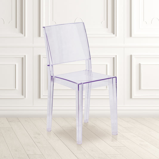 Phantom Series Transparent Stacking Side Chair Clear