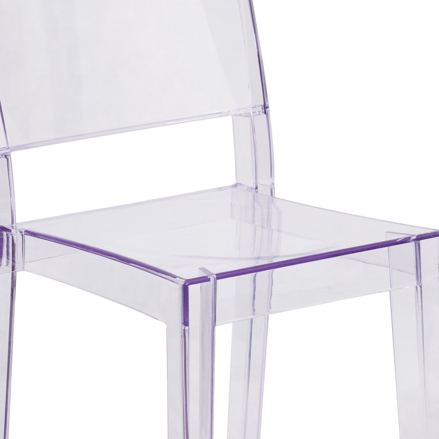 Phantom Series Transparent Stacking Side Chair Clear