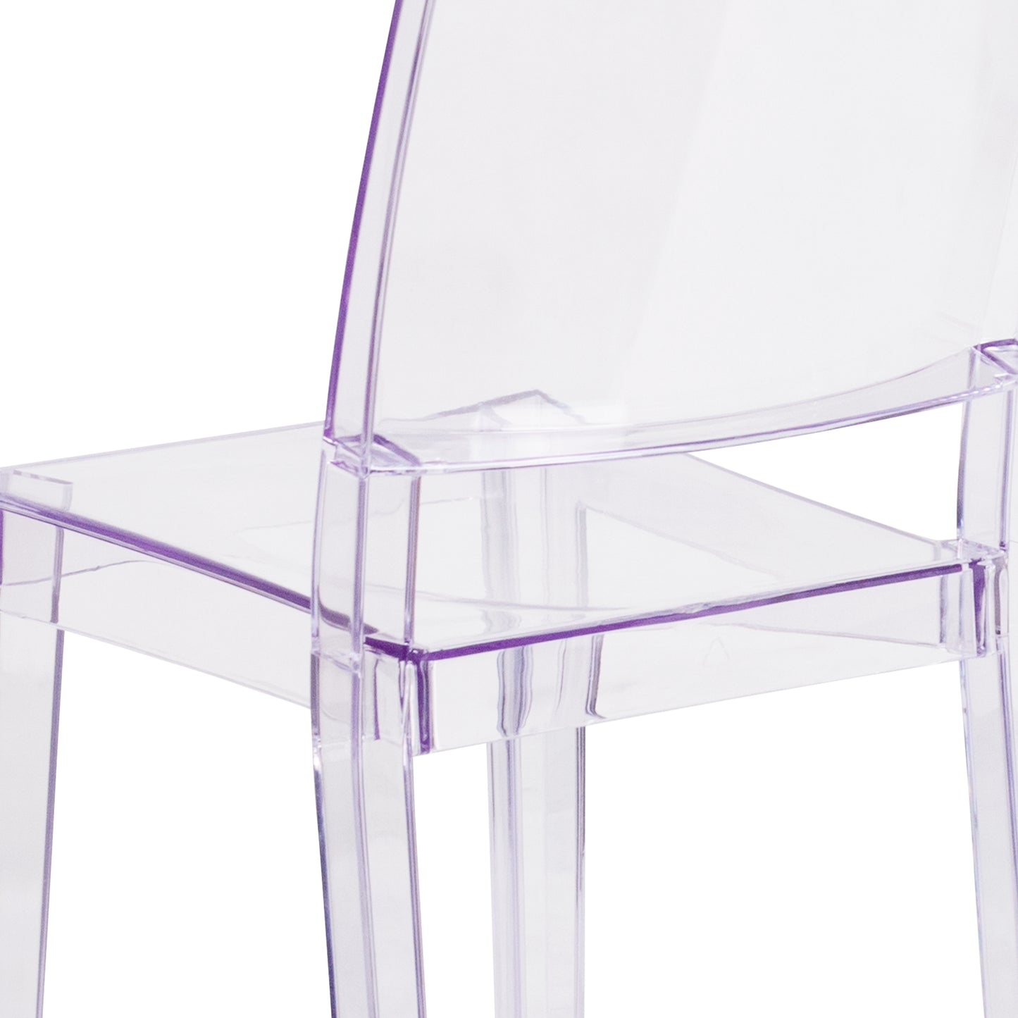 Phantom Series Transparent Stacking Side Chair Clear