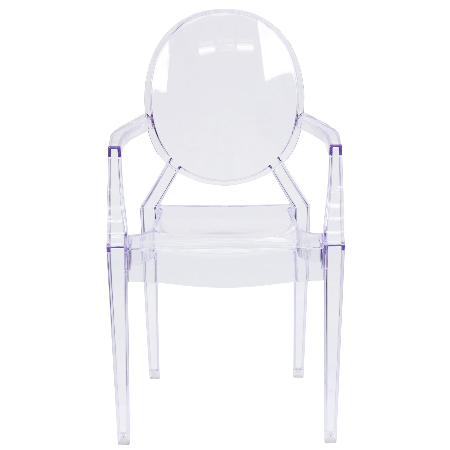 Shirley Ghost Chair with Arms in Transparent Crystal Clear