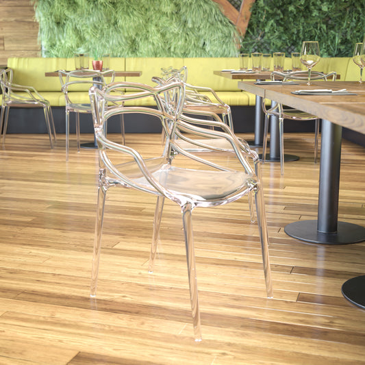 Nesting Series Transparent Stacking Side Chair Clear