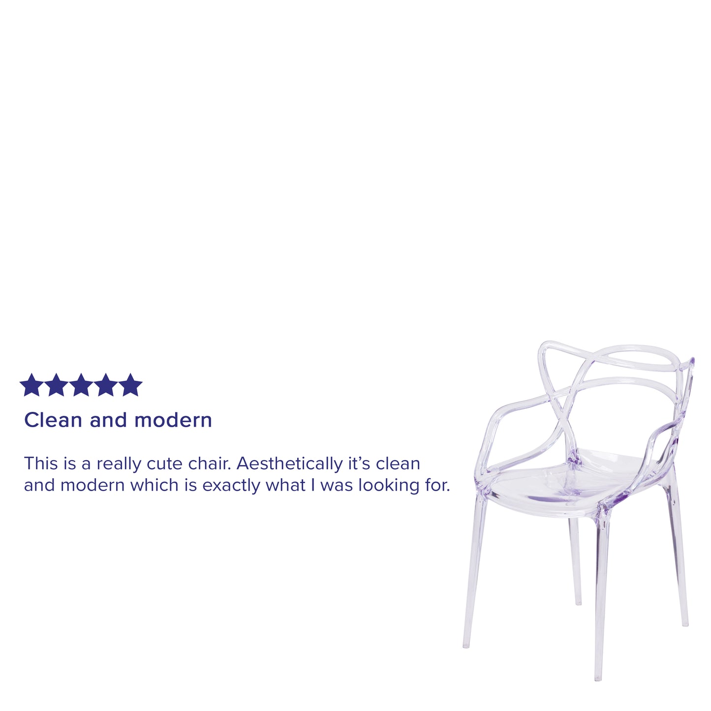 Nesting Series Transparent Stacking Side Chair Clear