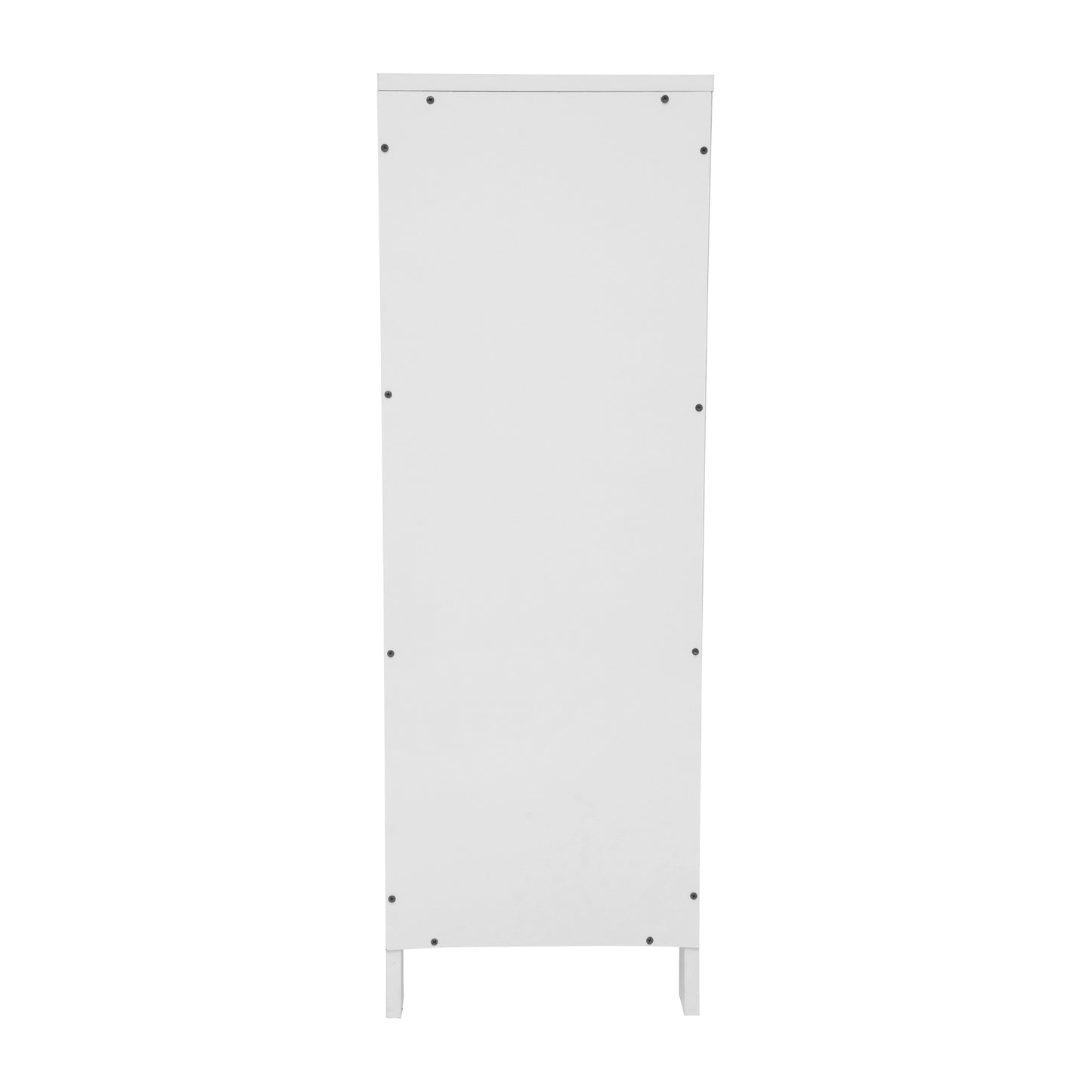 Dune Farmhouse Bathroom Storage Organizer with Two Removable Drawers and Open Display Shelf in White White