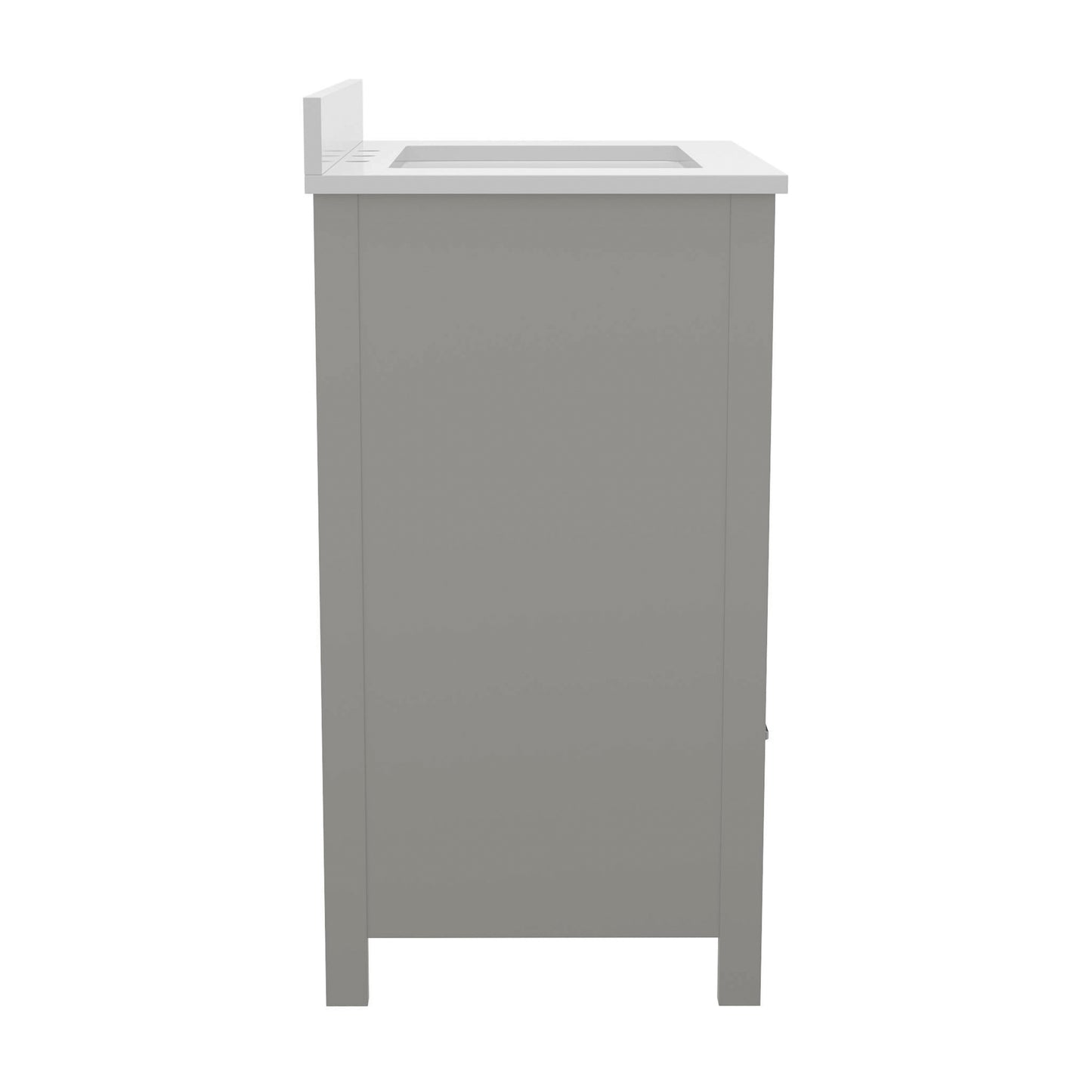 Haven 30 Inch Bathroom Vanity with Sink, Storage Cabinet with Soft Close Doors and Bottom Drawer, Carrara Marble Finish Countertop, Gray Gray