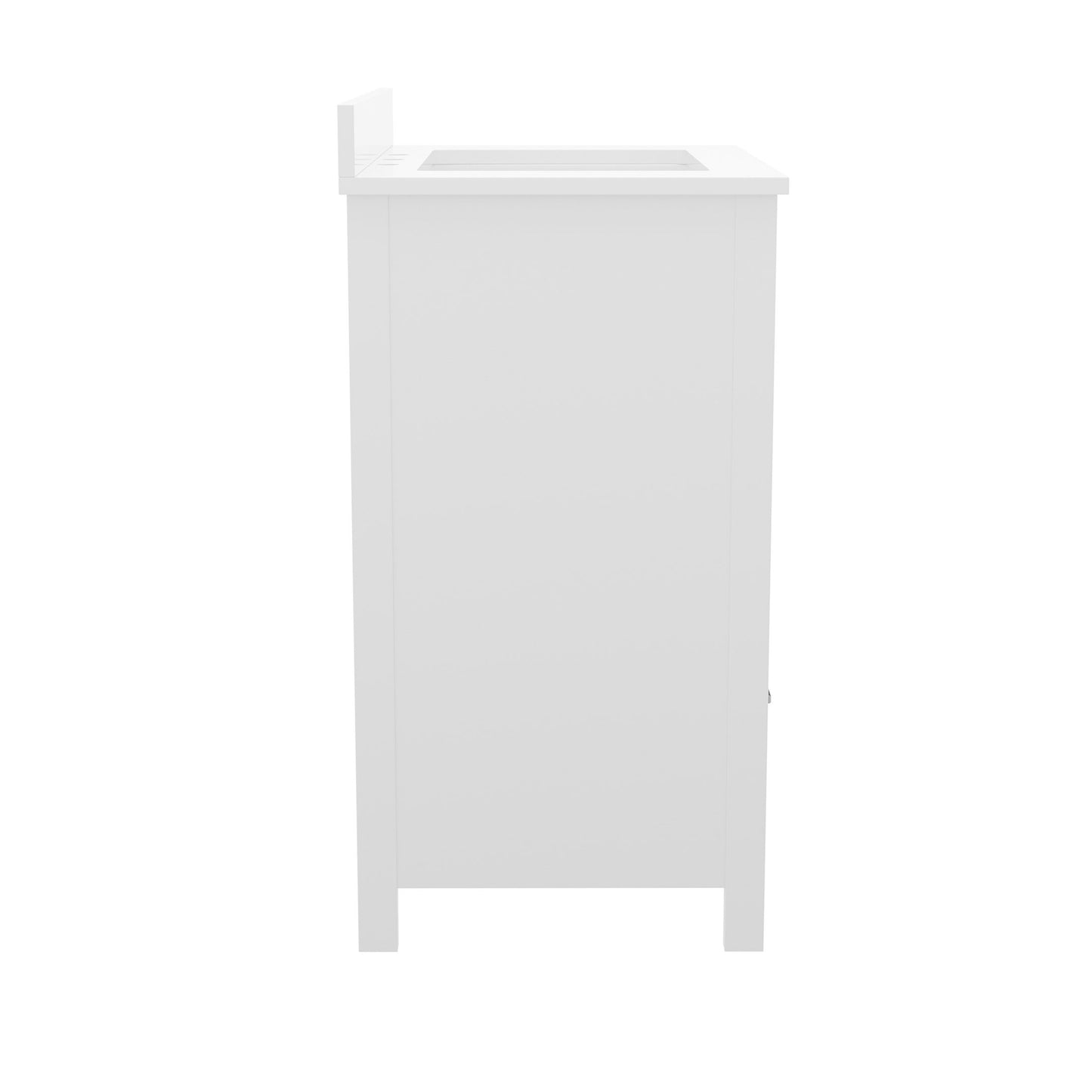 Haven 30 Inch Bathroom Vanity with Sink, Storage Cabinet with Soft Close Doors and Bottom Drawer, Carrara Marble Finish Countertop, White White