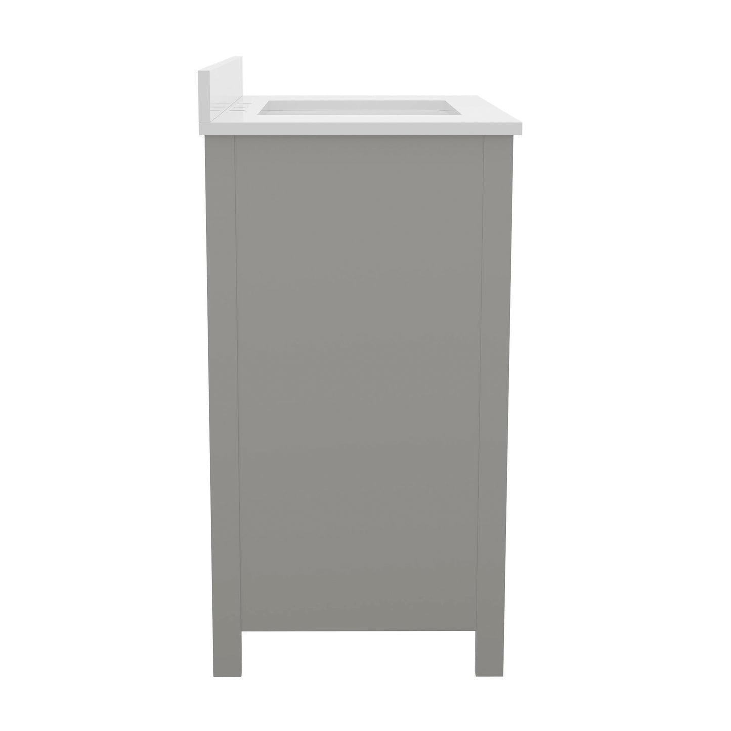 Haven 36 Inch Bathroom Vanity with Sink, Storage Cabinet with Soft Close Doors and Bottom Drawer, Carrara Marble Finish Countertop, Gray Gray