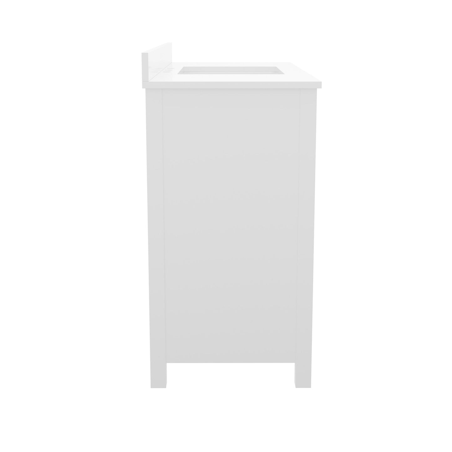 Haven 36 Inch Bathroom Vanity with Sink, Storage Cabinet with Soft Close Doors and Bottom Drawer, Carrara Marble Finish Countertop, White White