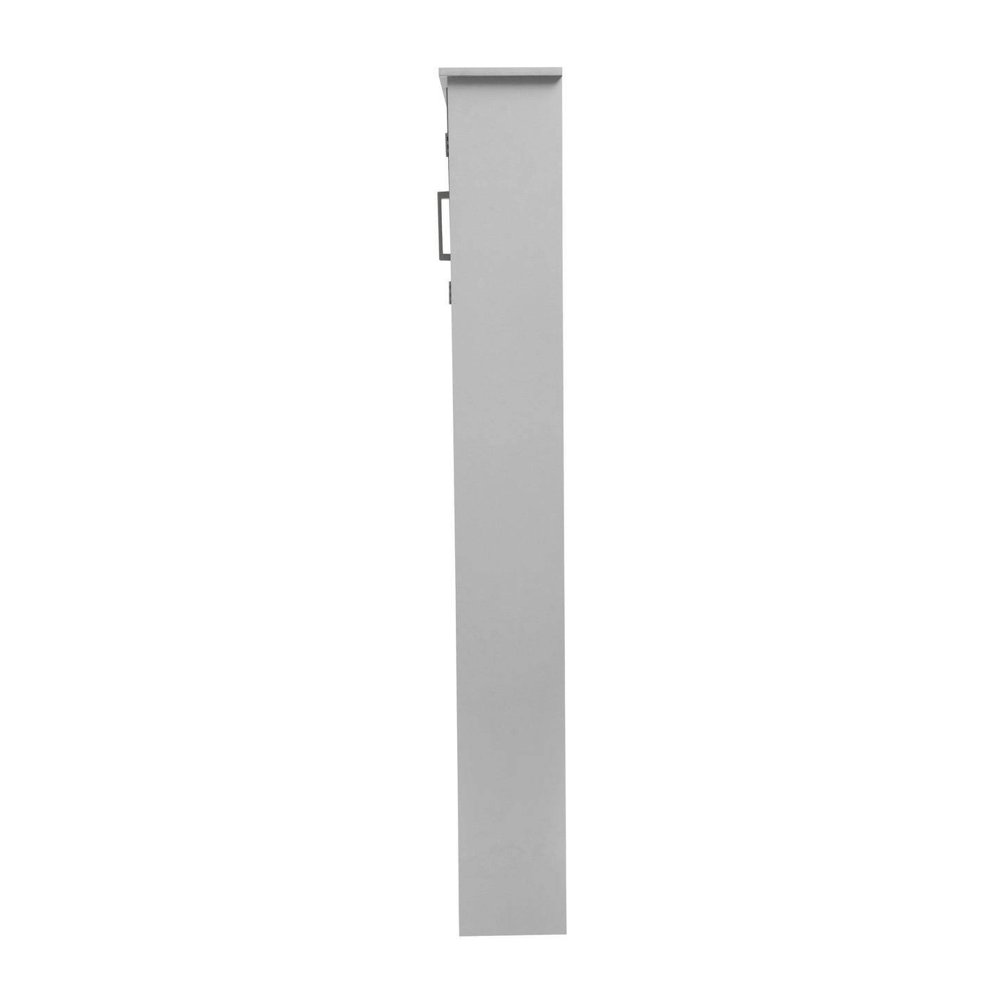 Vega Over the Toilet Bathroom Storage Cabinet Organizer with 2 Magnetic Closure Doors, Adjustable Cabinet Shelf, and Open Lower Shelf in Gray Gray