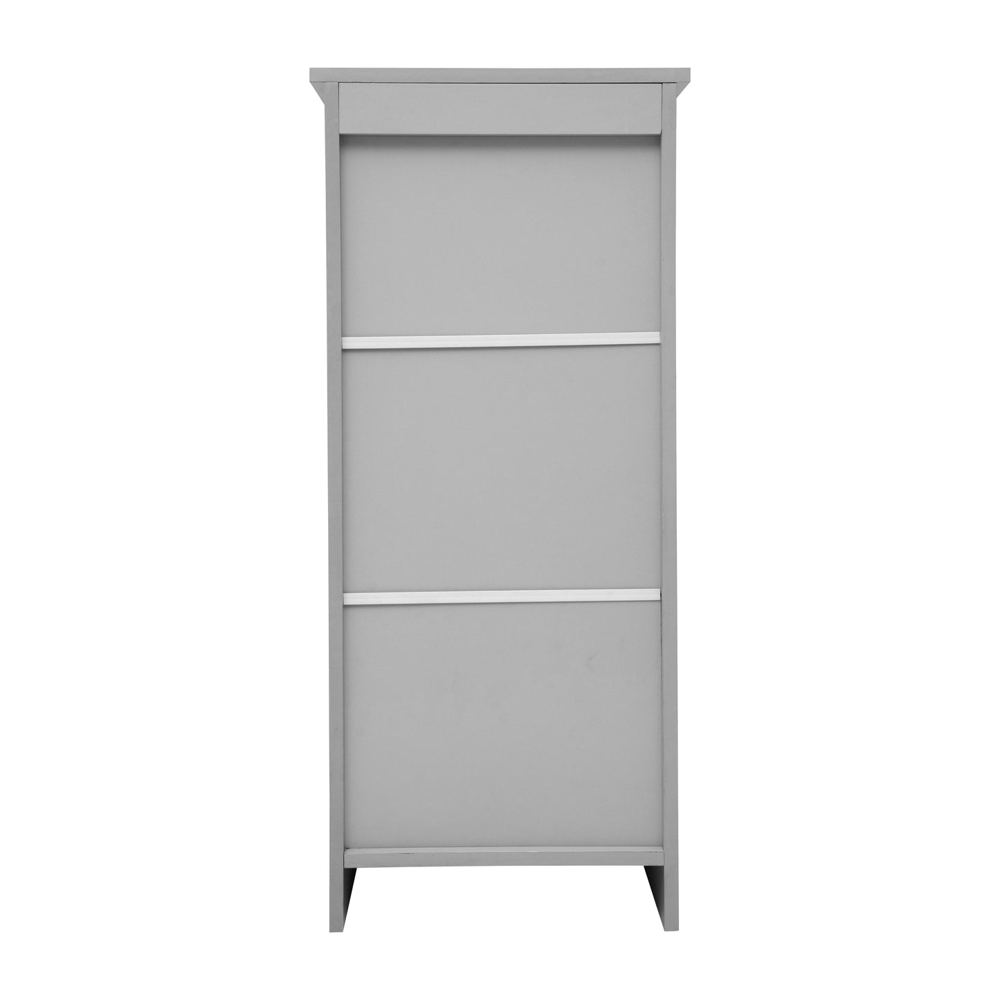 Vega Bathroom Storage Cabinet Organizer with Magnetic Closure Door, In-Cabinet Adjustable Shelf, and Upper Open Shelf in Gray Gray
