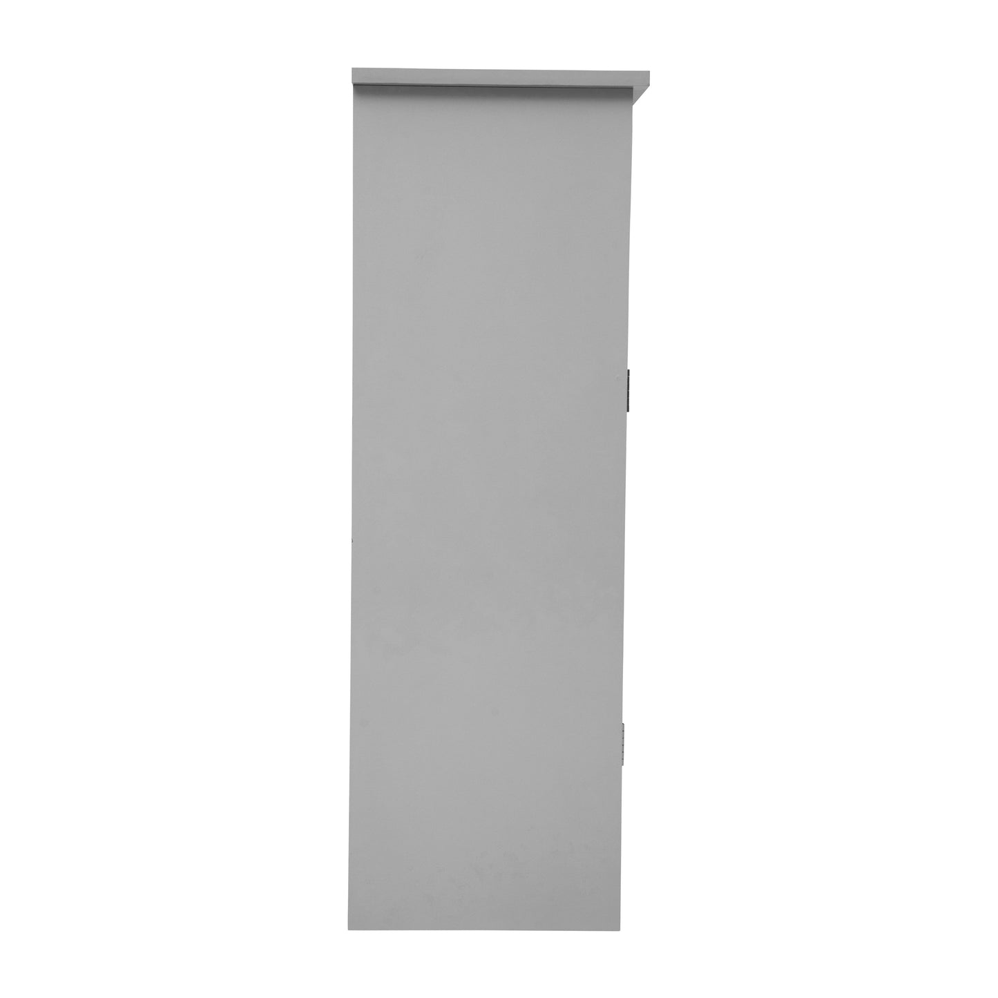 Vega Bathroom Storage Cabinet Organizer with Magnetic Closure Door, In-Cabinet Adjustable Shelf, and Upper Open Shelf in Gray Gray