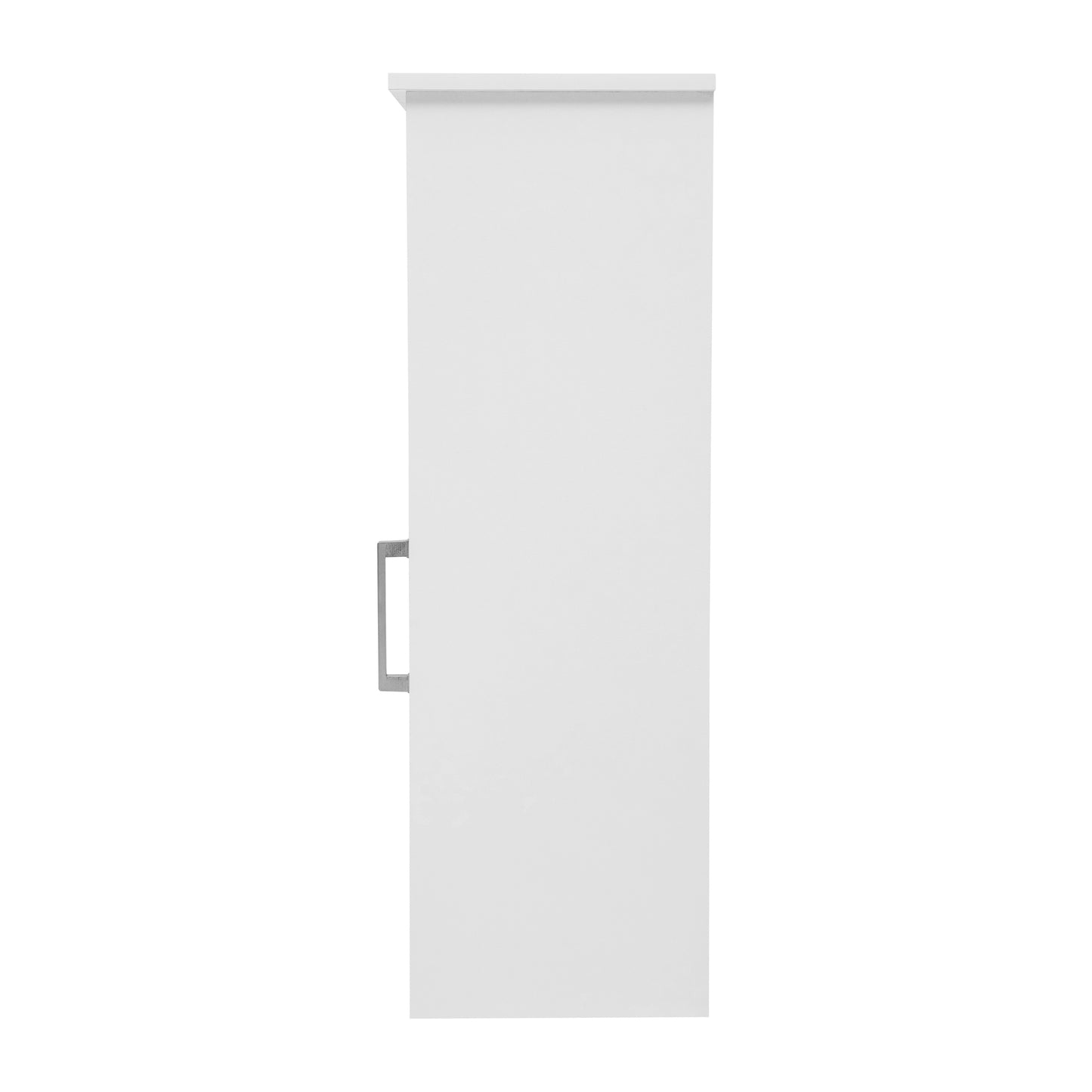 Vega Bathroom Storage Cabinet Organizer with Magnetic Closure Door, In-Cabinet Adjustable Shelf, and Upper Open Shelf in White White FS-VEGA-BATH-3-WH-GG