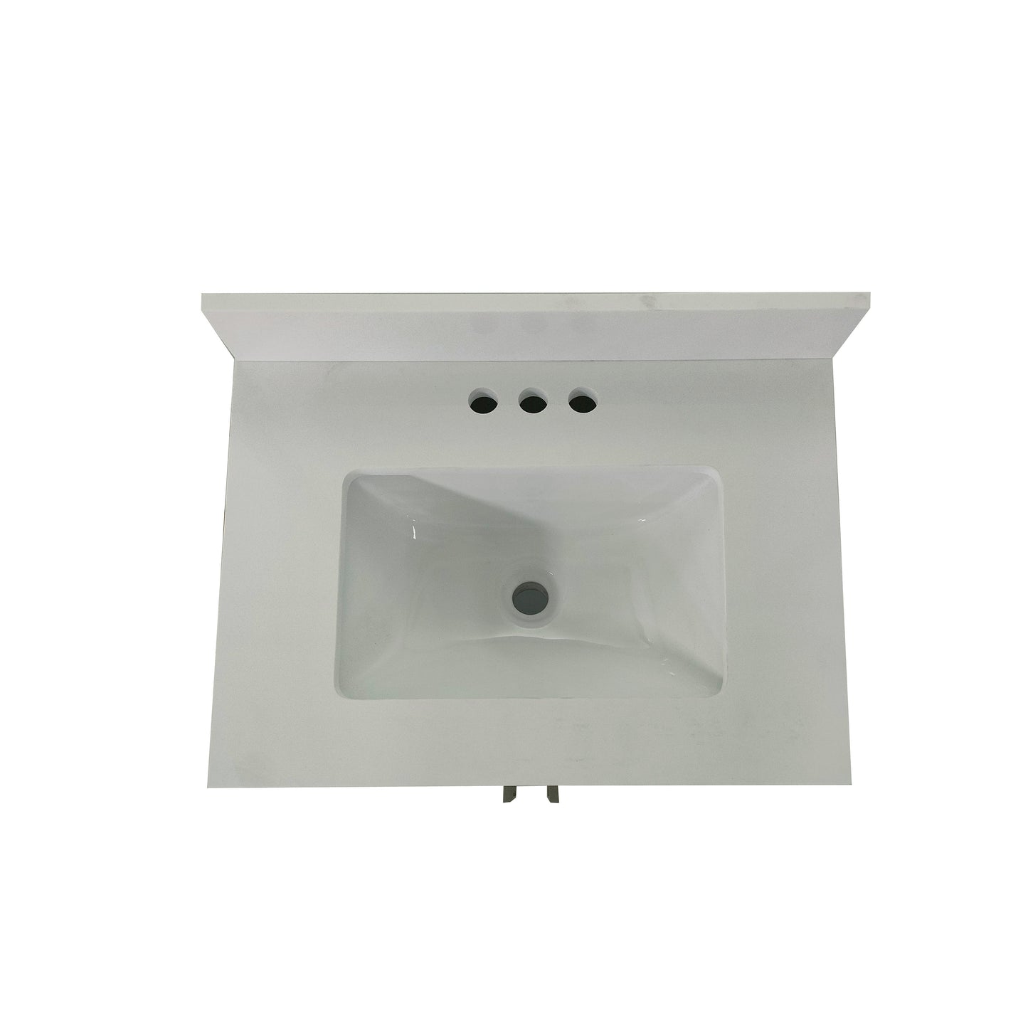 Vega 24 Inch Bathroom Vanity with Sink Combo, Storage Cabinet with Soft Close Doors and Open Shelf, Carrara Marble Finish Countertop, Gray/White Gray