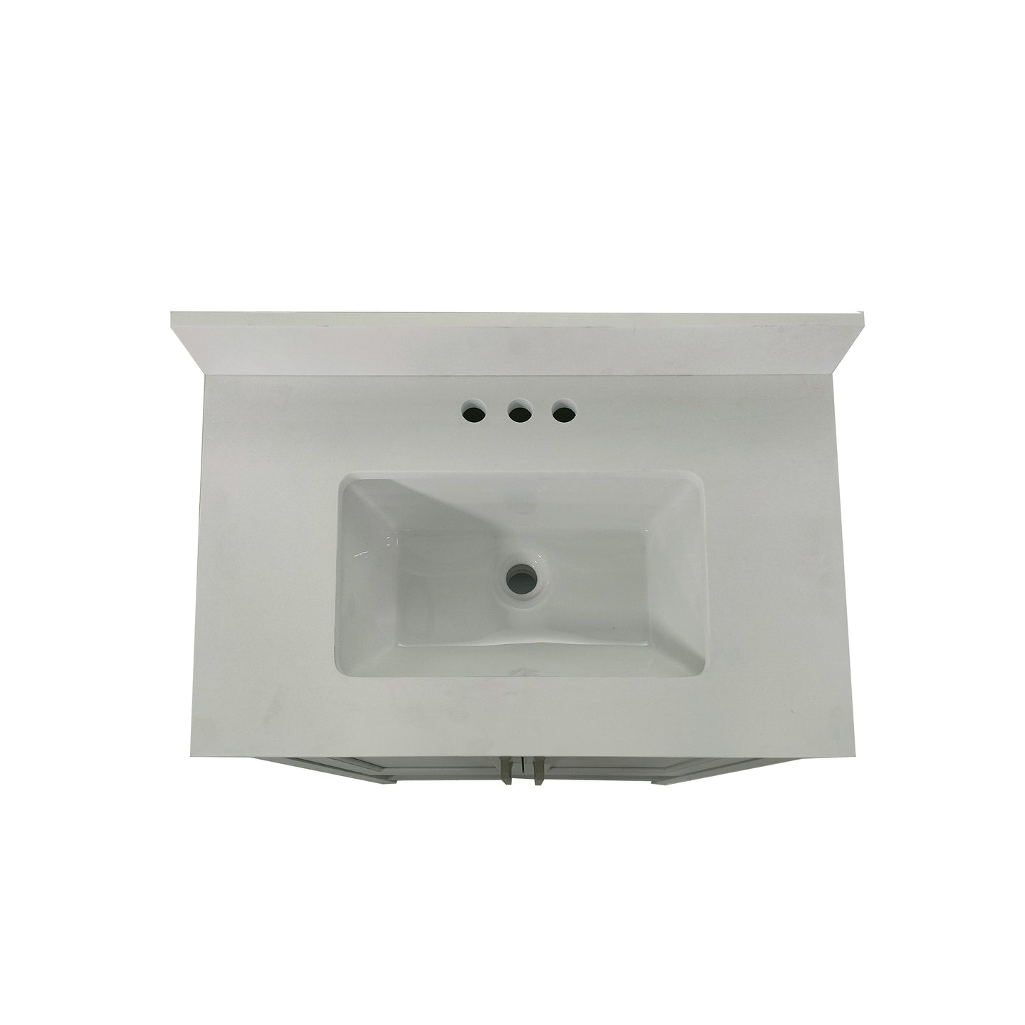Vega 30 Inch Bathroom Vanity with Sink Combo, Storage Cabinet with Soft Close Doors and Open Shelf, Carrara Marble Finish Countertop, Gray/White Gray