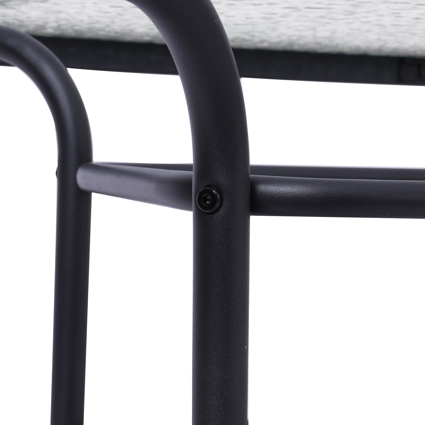 Tory Commercial Grade 27.5" x 47.25" Rectangular Patio Table with Tempered Glass Top with Umbrella Hole and Steel Tube Frame in Black Clear Top/Black Frame
