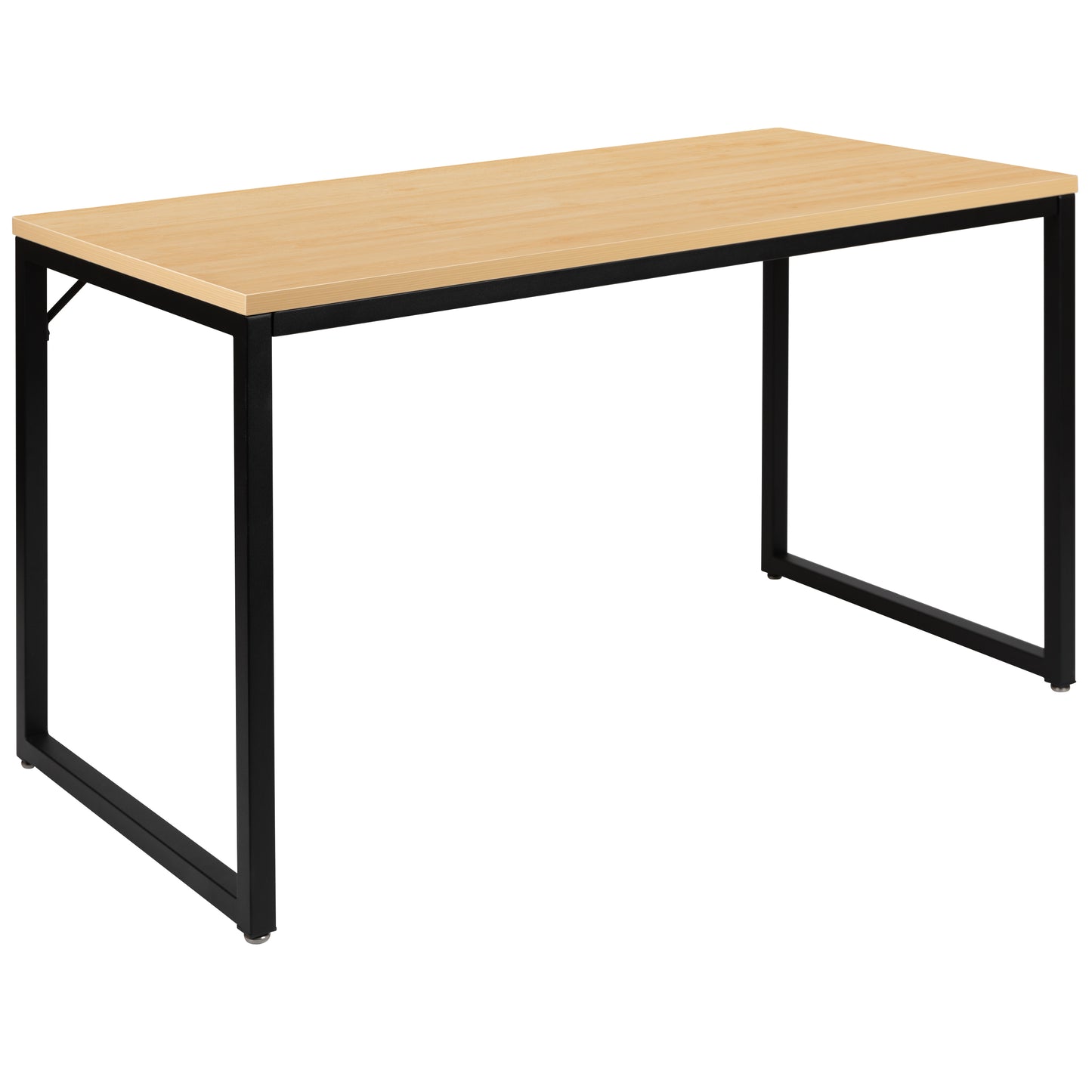 Tiverton Industrial Modern Desk - Commercial Grade Office Computer Desk and Home Office Desk - 47" Long (Maple/Black) Maple Top/Black Frame