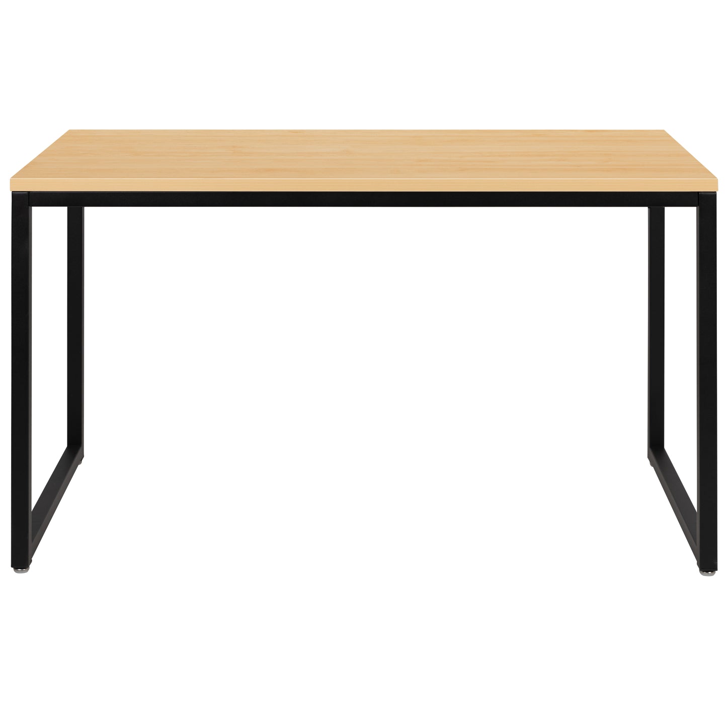 Tiverton Industrial Modern Desk - Commercial Grade Office Computer Desk and Home Office Desk - 47" Long (Maple/Black) Maple Top/Black Frame