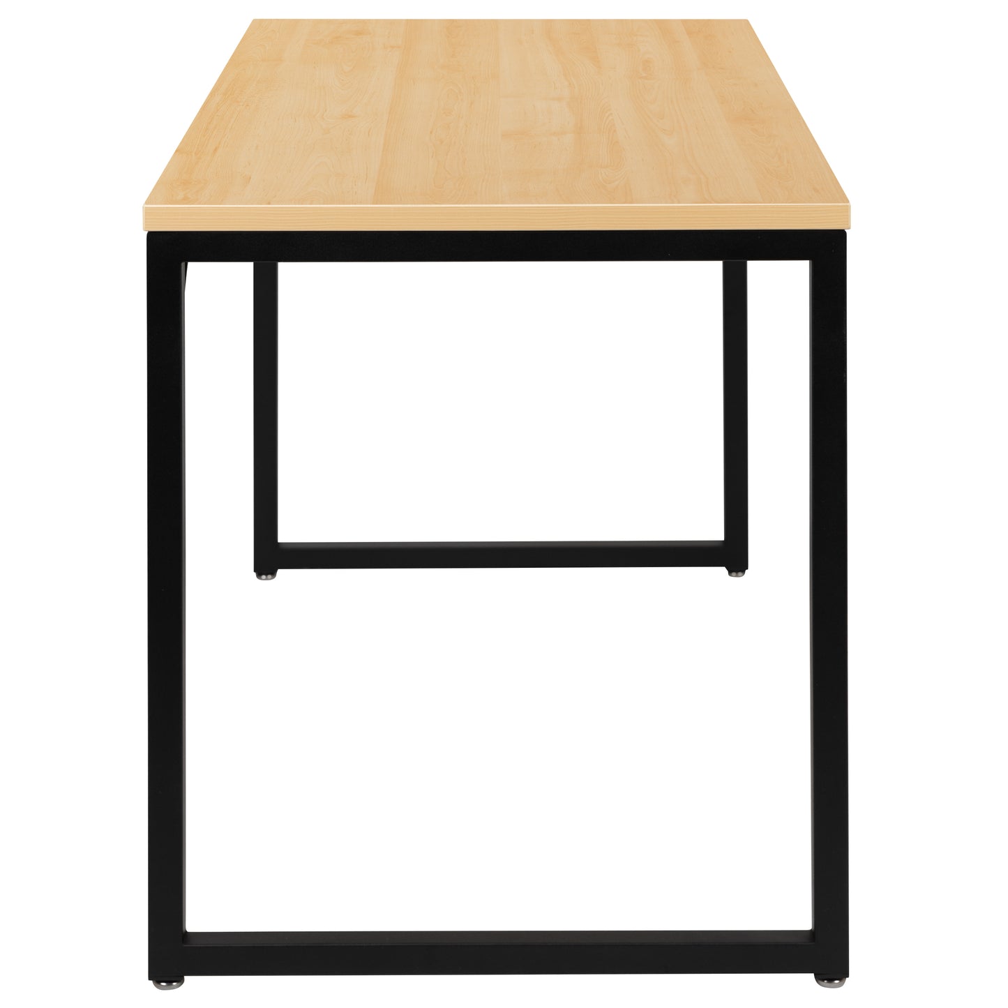 Tiverton Industrial Modern Desk - Commercial Grade Office Computer Desk and Home Office Desk - 47" Long (Maple/Black) Maple Top/Black Frame