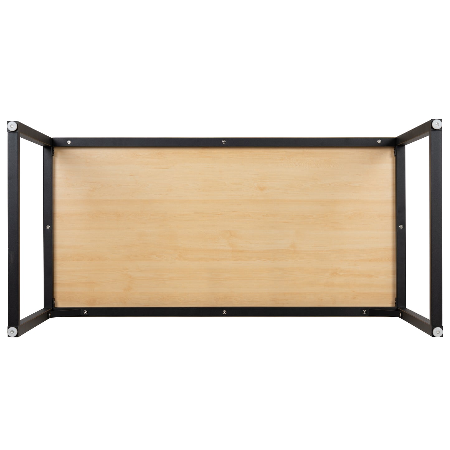 Tiverton Industrial Modern Desk - Commercial Grade Office Computer Desk and Home Office Desk - 47" Long (Maple/Black) Maple Top/Black Frame