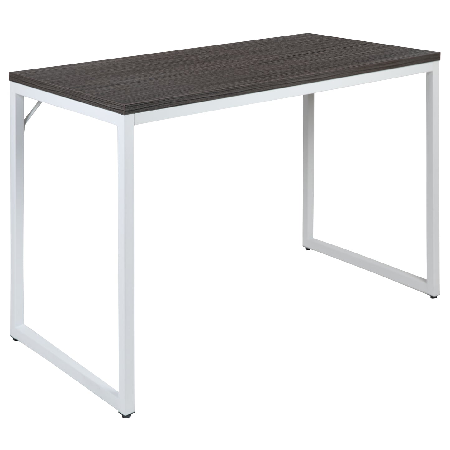 Kimberly Tiverton Industrial Modern Desk - Commercial Grade Office Computer Desk and Home Office Desk - 47" Long (Rustic Gray/White) Rustic Gray Top/White Frame
