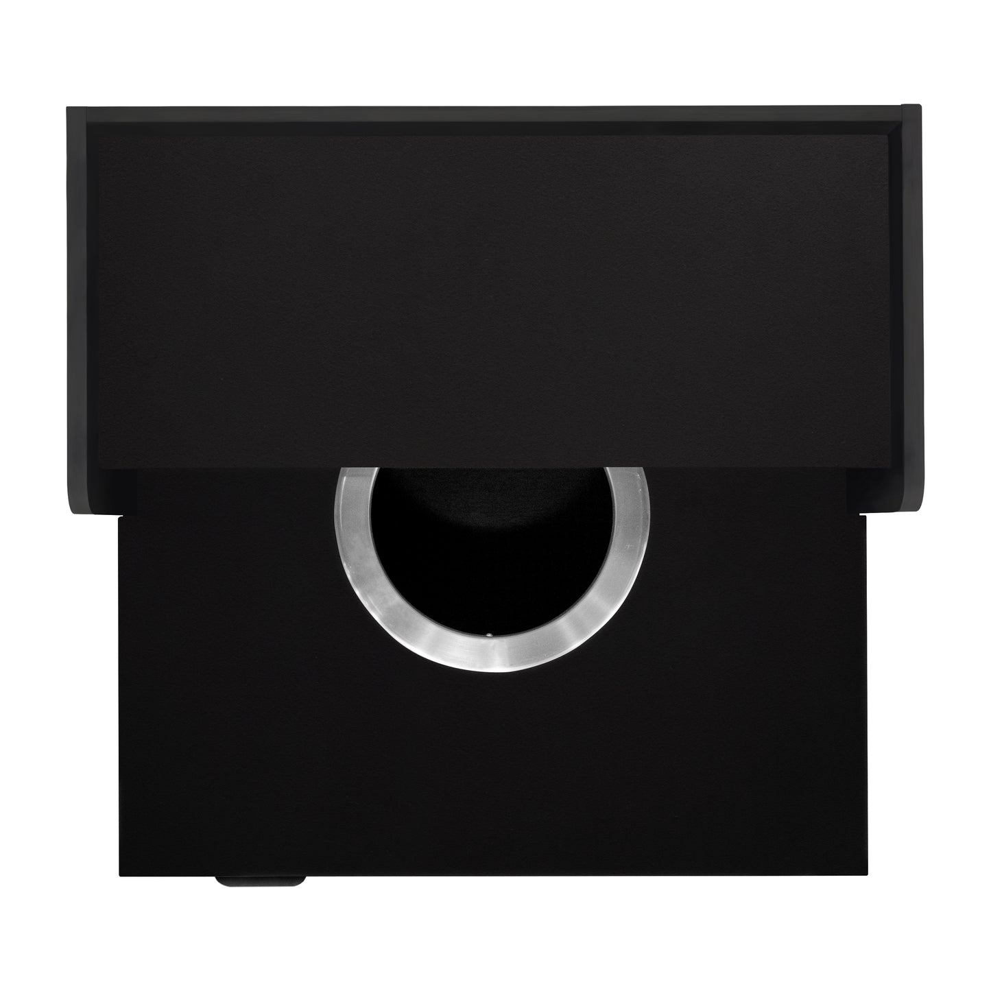 Dell Commercial Grade Trash Receptacle Enclosure for 32 Gallon Trash Cans with 8" Drop Hole and Upper Tray Shelf in Black Black