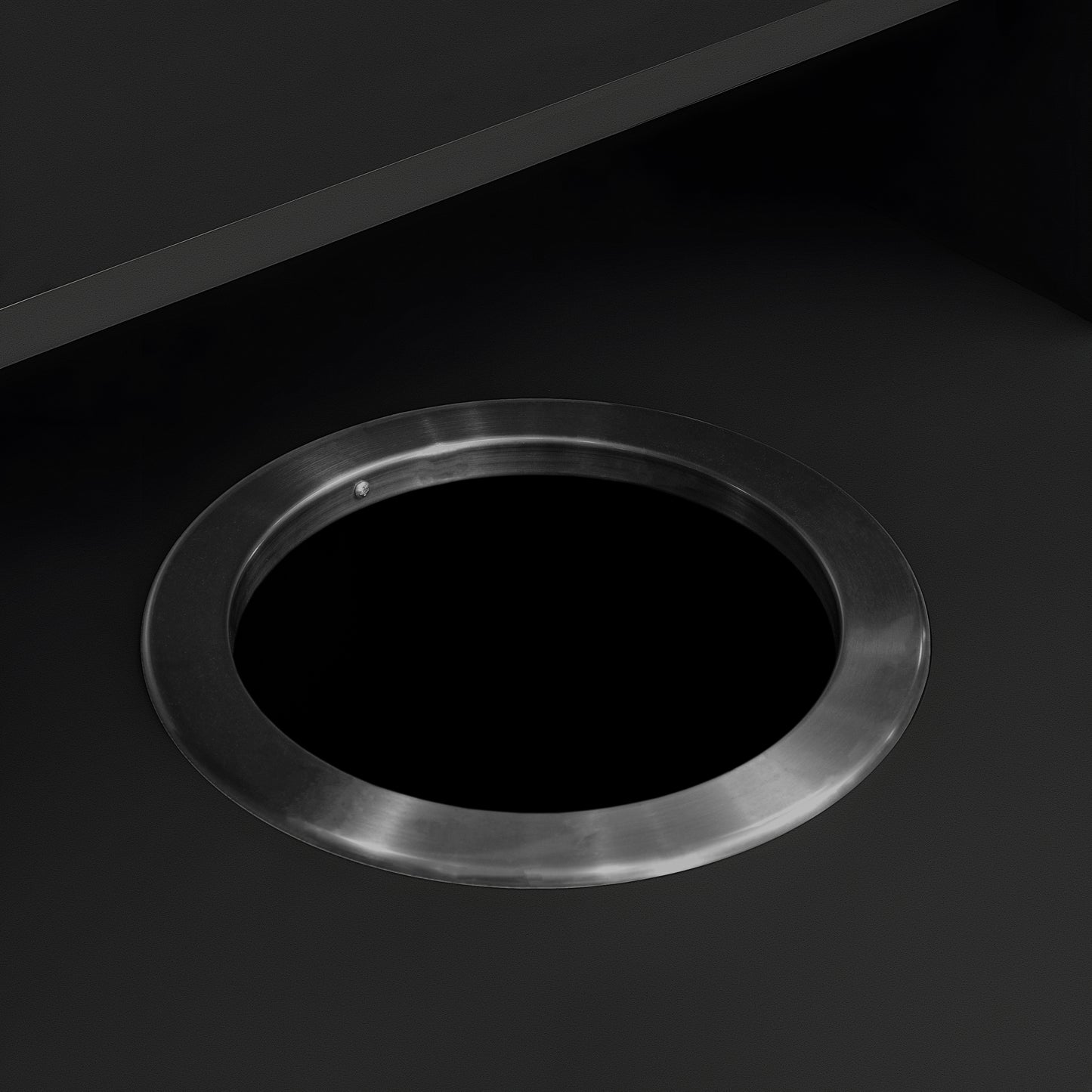 Dell Commercial Grade Trash Receptacle Enclosure for 32 Gallon Trash Cans with 8" Drop Hole and Upper Tray Shelf in Black Black