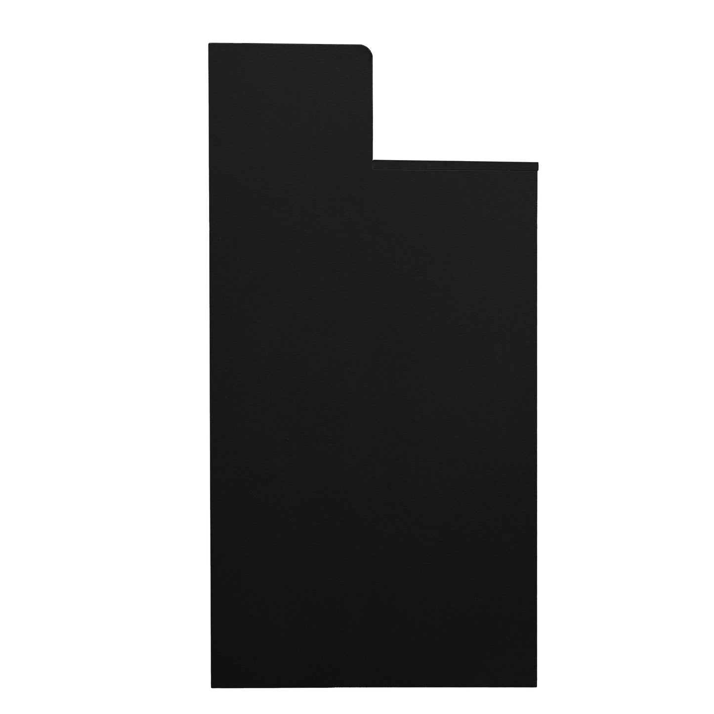 Dell Commercial Grade Trash Receptacle Enclosure for 32 Gallon Trash Cans with 8" Drop Hole and Upper Tray Shelf in Black Black