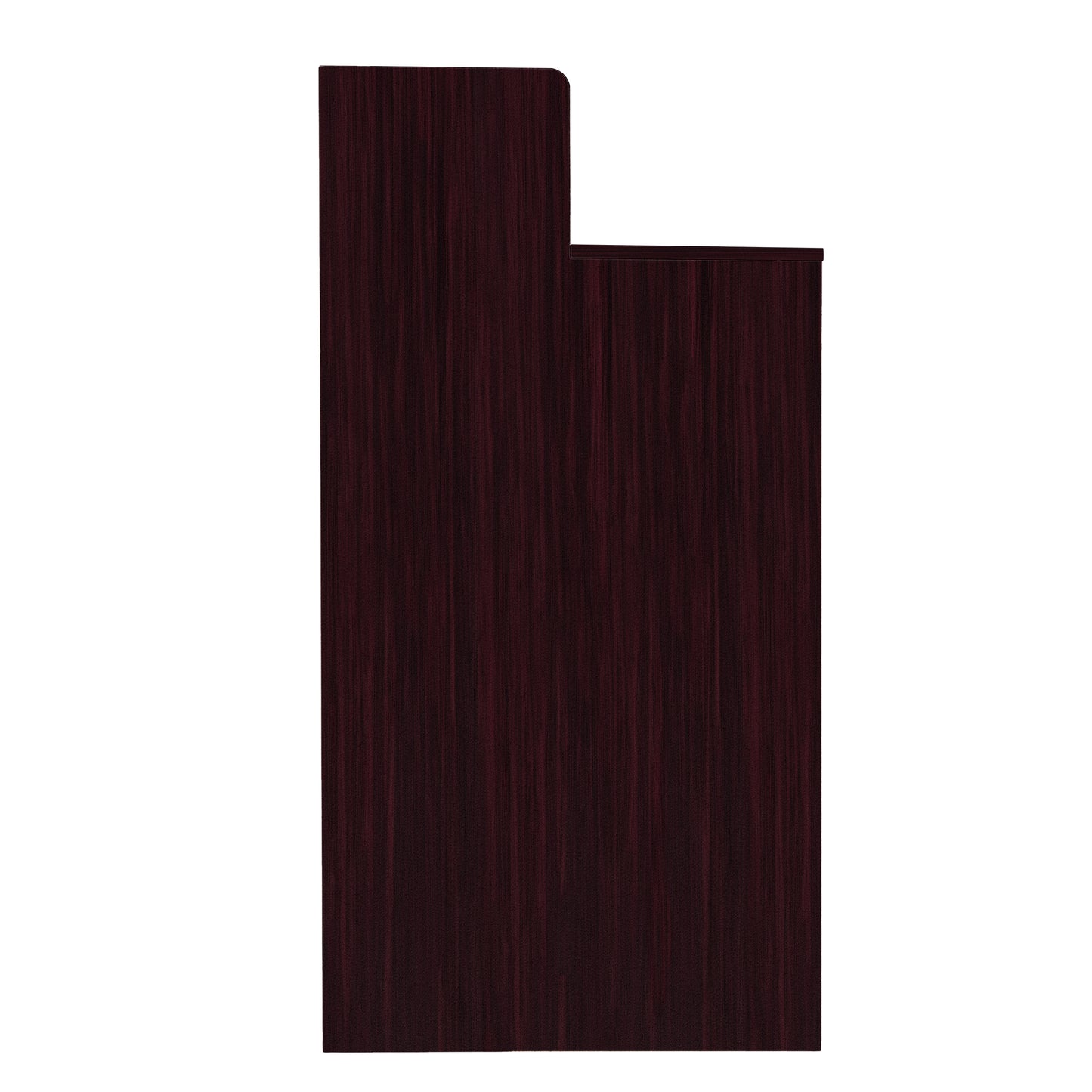 Dell Commercial Grade Trash Receptacle Enclosure for 32 Gallon Trash Cans with 8" Drop Hole and Upper Tray Shelf in Mahogany Mahogany