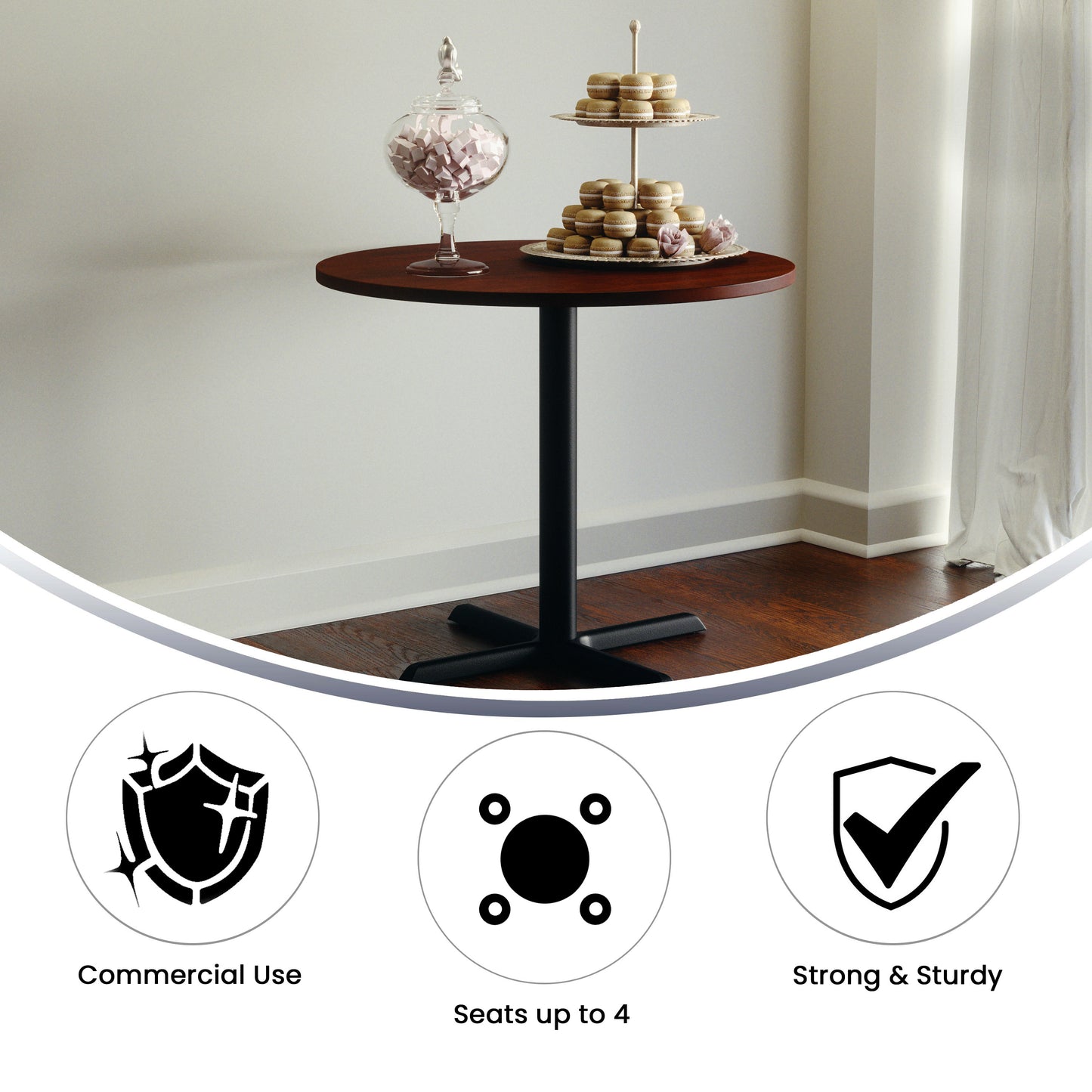 Chapman 36" Round Multi-Purpose Conference Table in Cherry Cherry