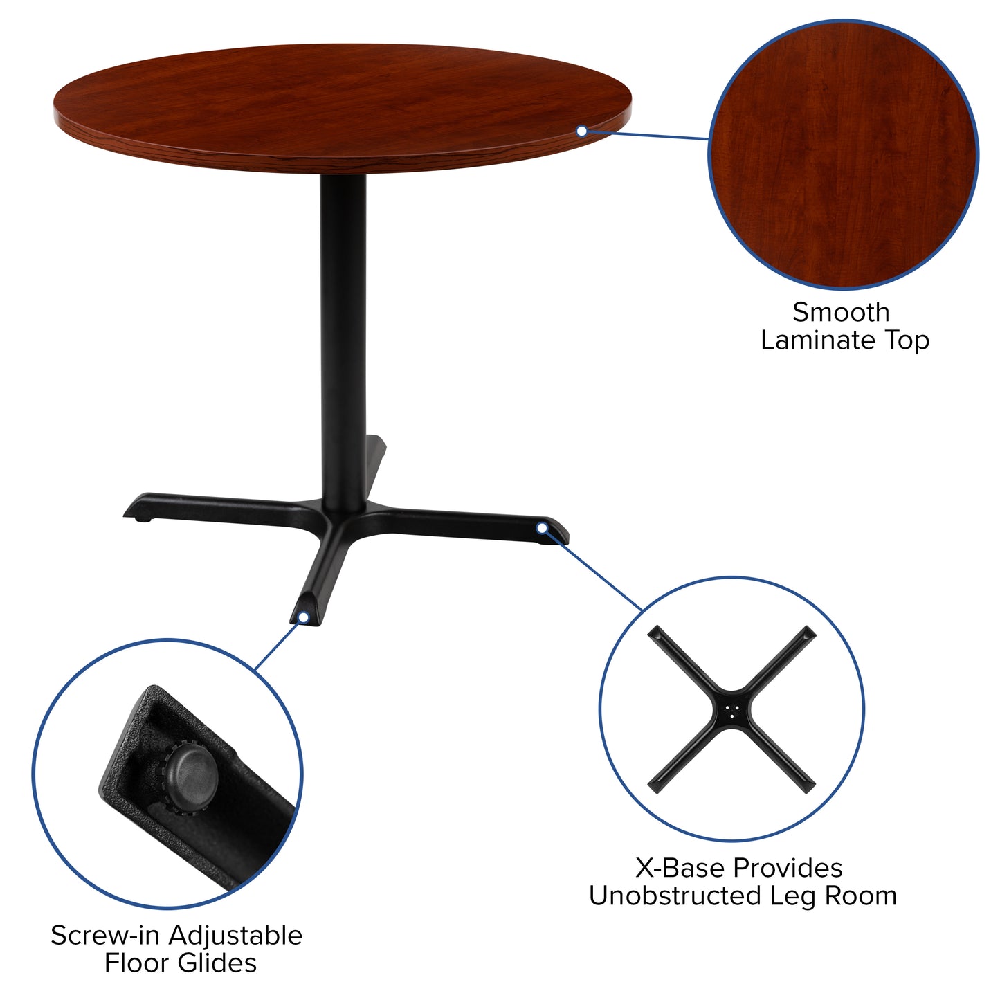 Chapman 36" Round Multi-Purpose Conference Table in Cherry Cherry