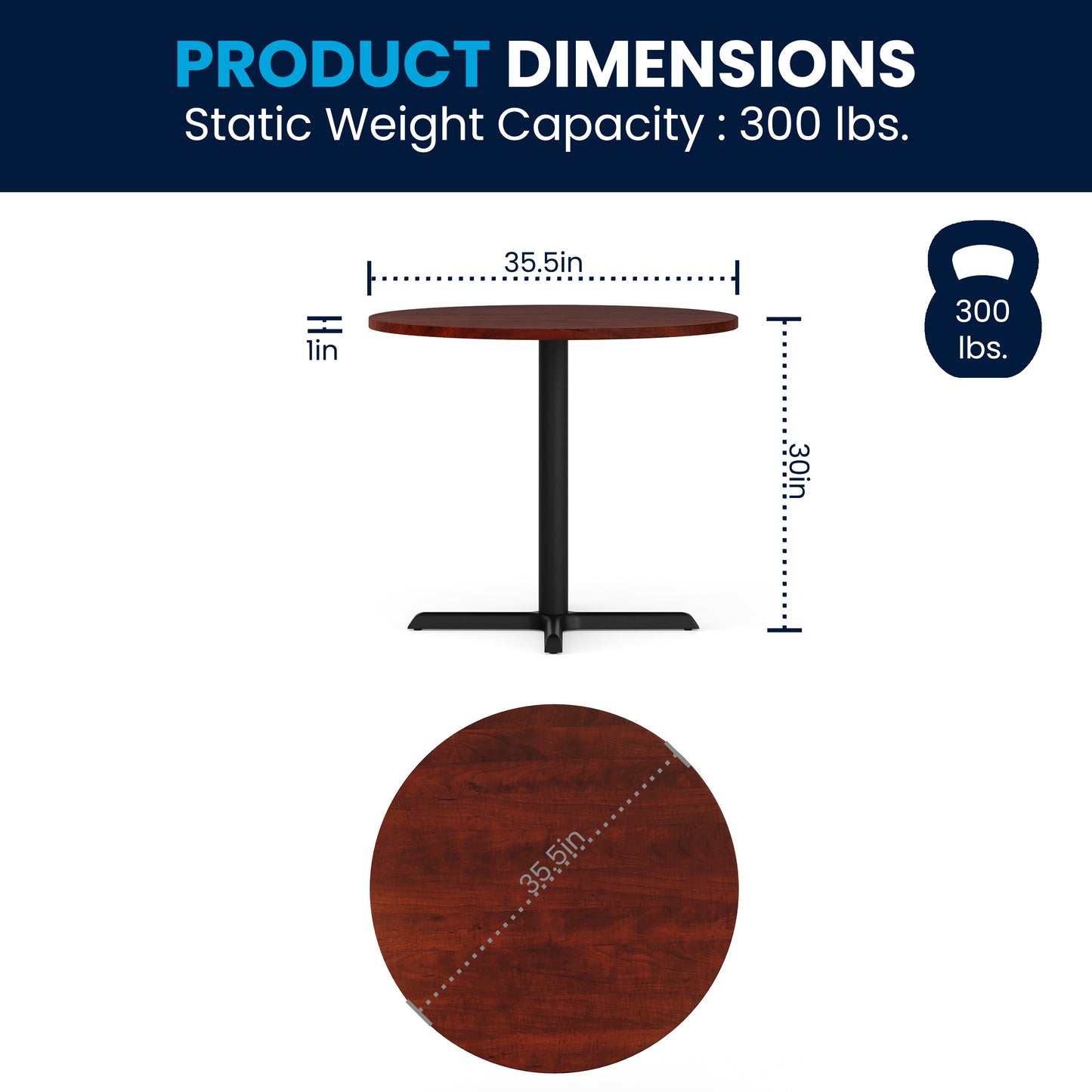 Chapman 36" Round Multi-Purpose Conference Table in Cherry Cherry