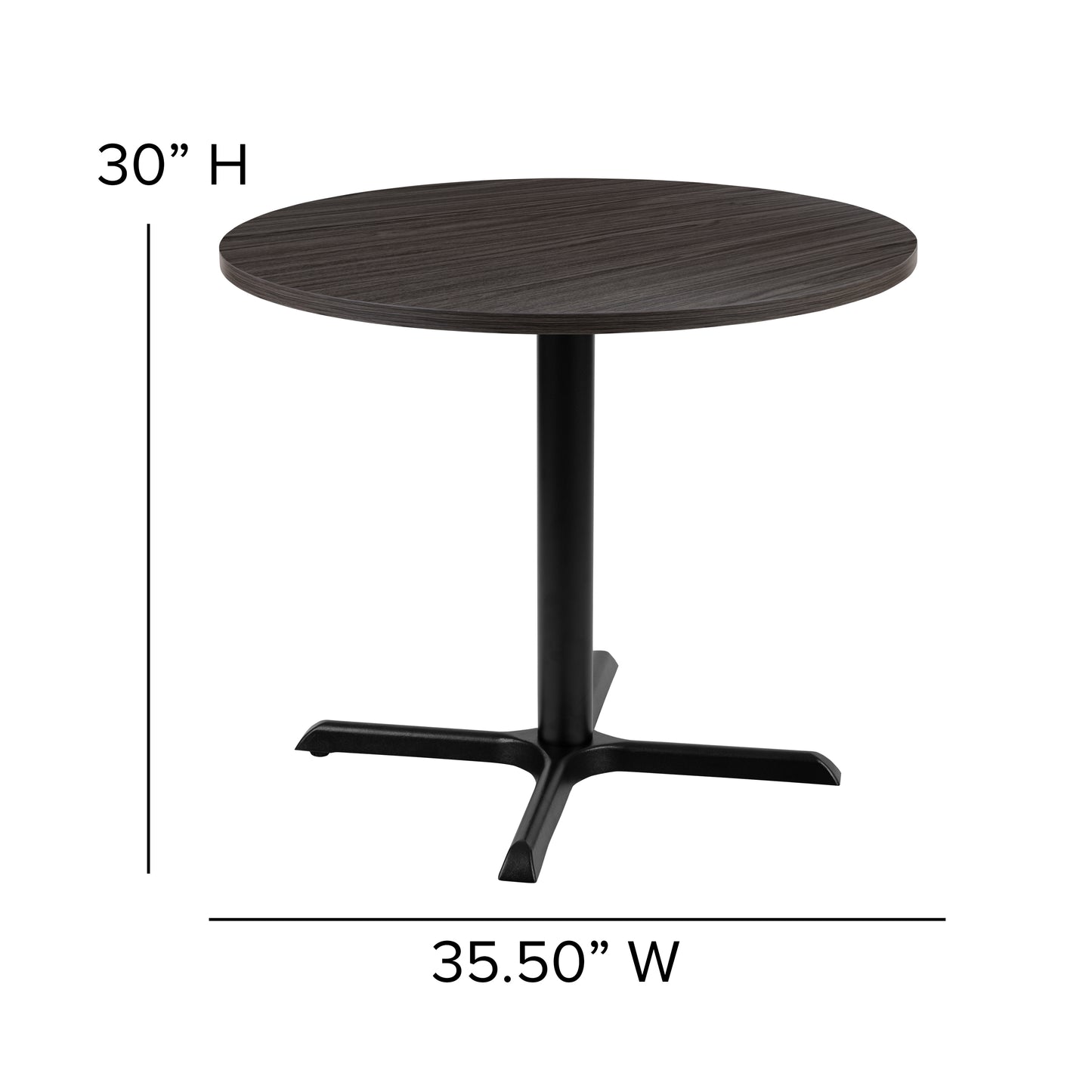 Chapman 36" Round Multi-Purpose Conference Table in Rustic Gray Rustic Gray