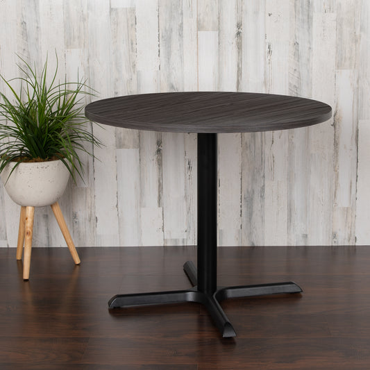 Chapman 36" Round Multi-Purpose Conference Table in Rustic Gray Rustic Gray