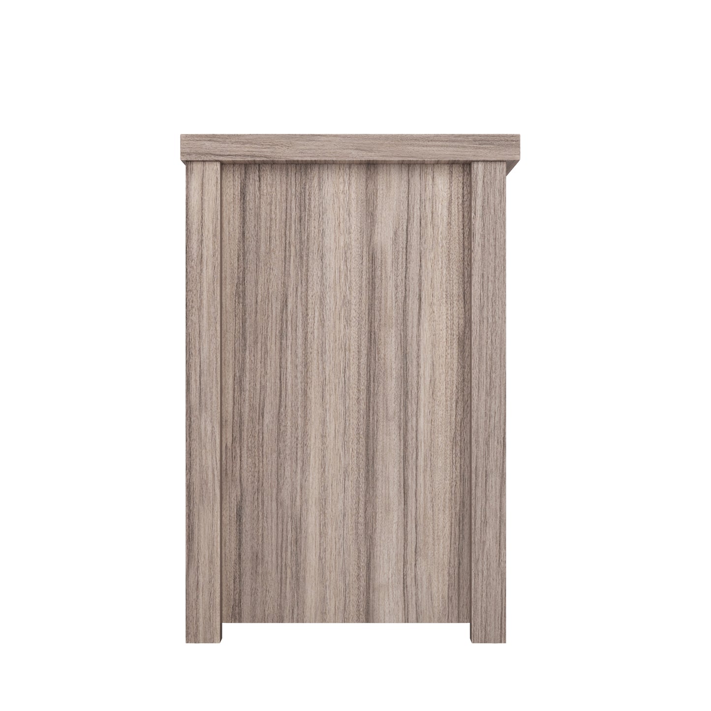 Sheffield Classic TV Stand up to 80" TVs - Gray Wash Oak Finish with Full Glass Doors - 65" Engineered Wood Frame - 3 Shelves Gray Wash Oak