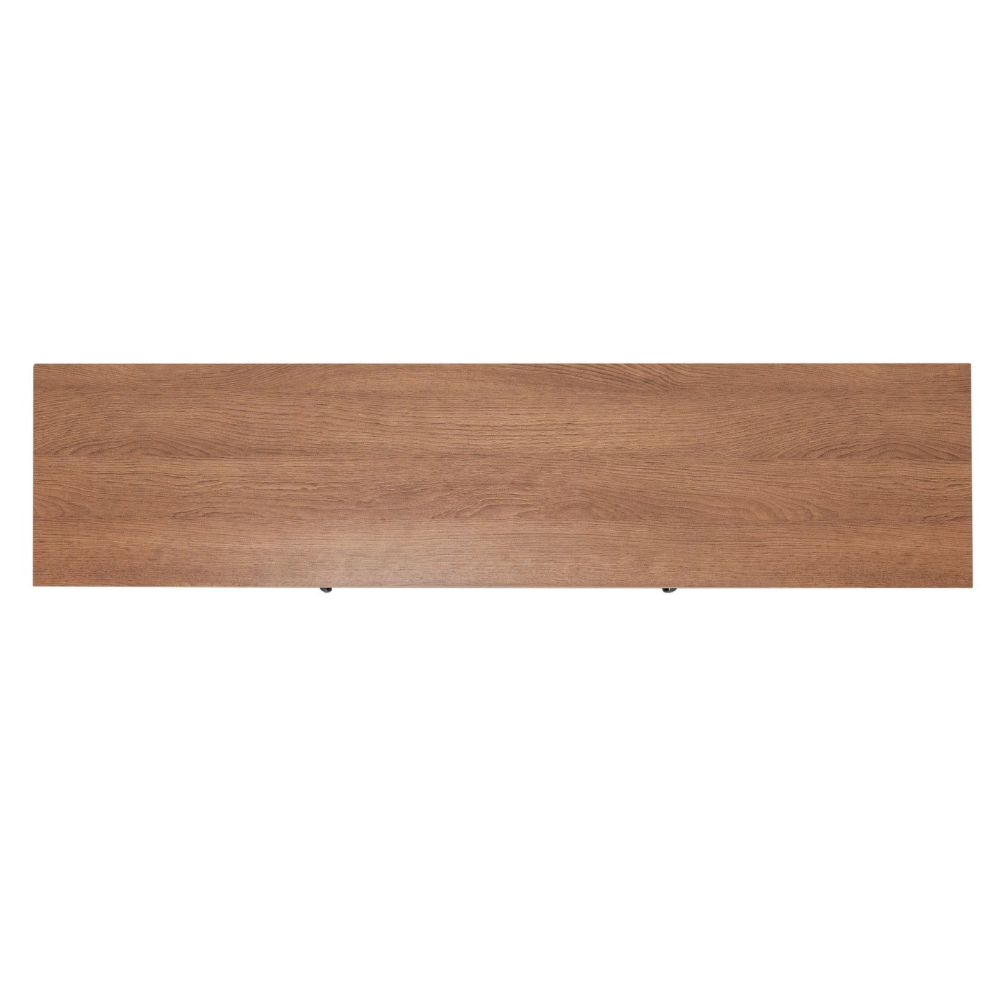 Sheffield Classic TV Stand for up to 80" TVs - Modern Walnut Finish with Full Glass Doors - 65" Engineered Wood Frame - 3 Shelves Walnut
