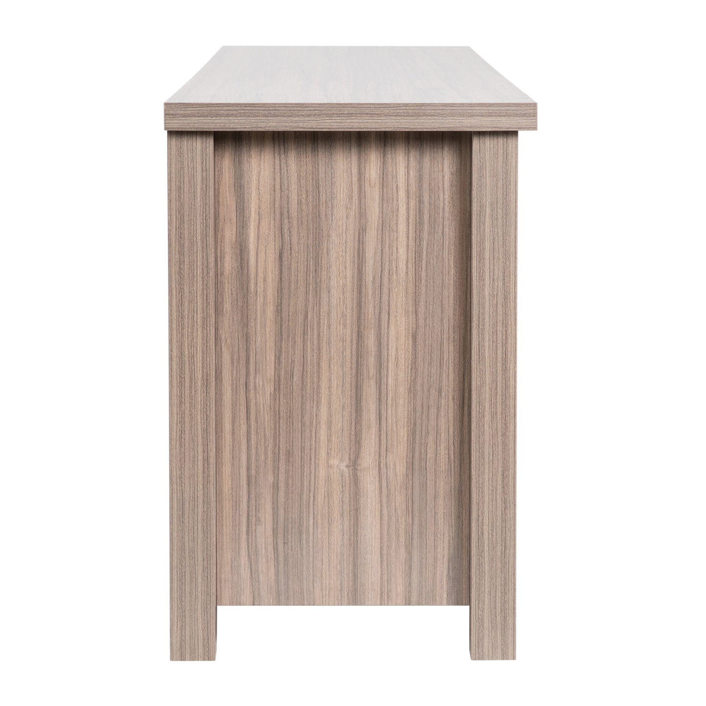 Kilead Farmhouse TV Stand up to 80" TVs - 65" Engineered Wood Framed Media Console with Open Storage in Gray Wash Oak Finish Gray Wash Oak