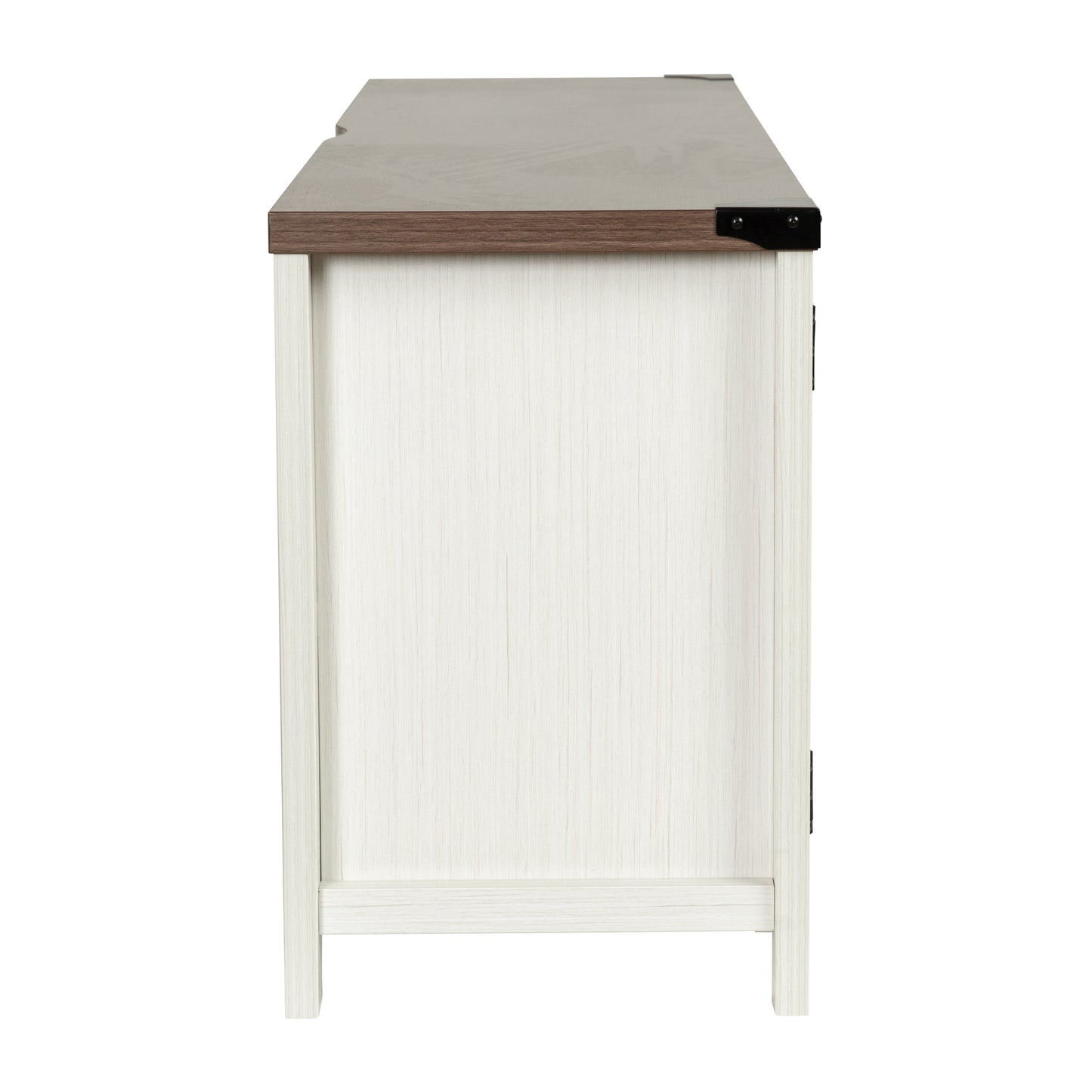 Charlotte Modern Farmhouse Barn Door TV Stand in White for TV's up to 65 Inches - 59 Inch Entertainment Center with Adjustable Shelf White