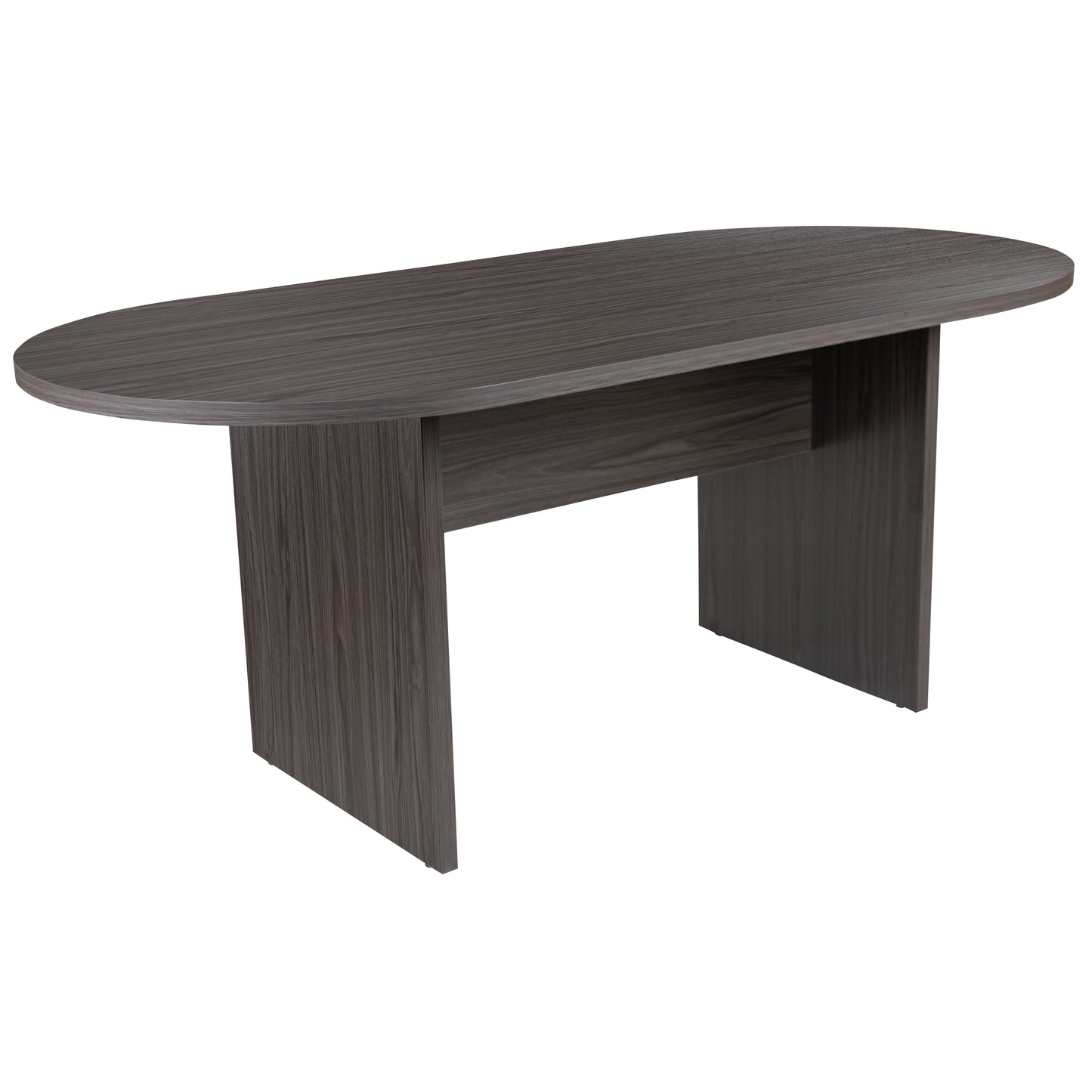 Jones 6 Foot (72 inch) Oval Conference Table in Rustic Gray Rustic Gray