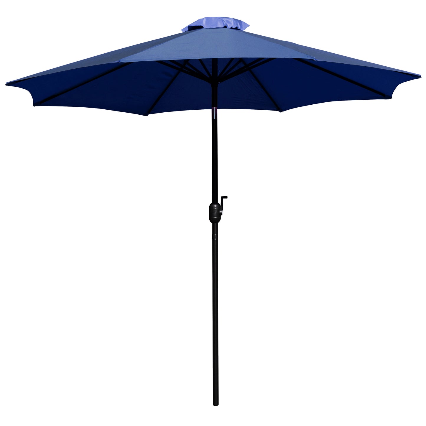 Navy 9 FT Round Umbrella with 1.5" Diameter Aluminum Pole with Crank and Tilt Function Navy
