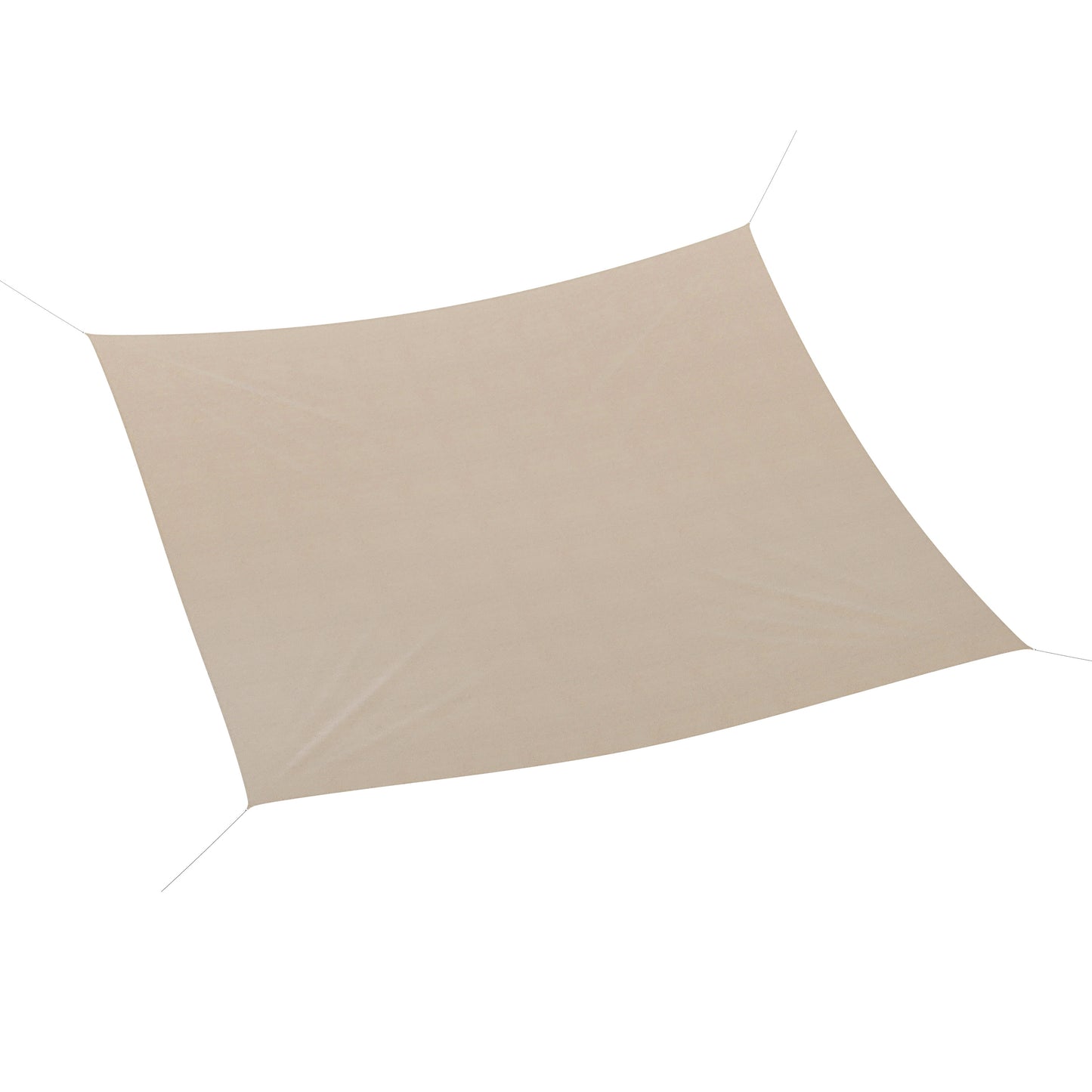 Palmetto 20ft Rectangle Sun Sail Shade Canopy with Included Nylon Attachment Ropes in Sand Sand