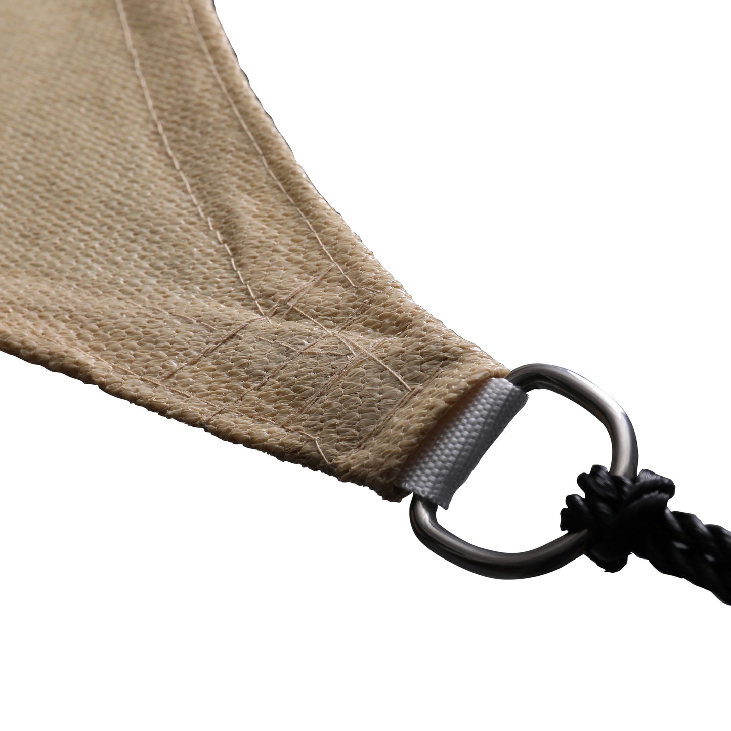 Palmetto 20ft Rectangle Sun Sail Shade Canopy with Included Nylon Attachment Ropes in Sand Sand