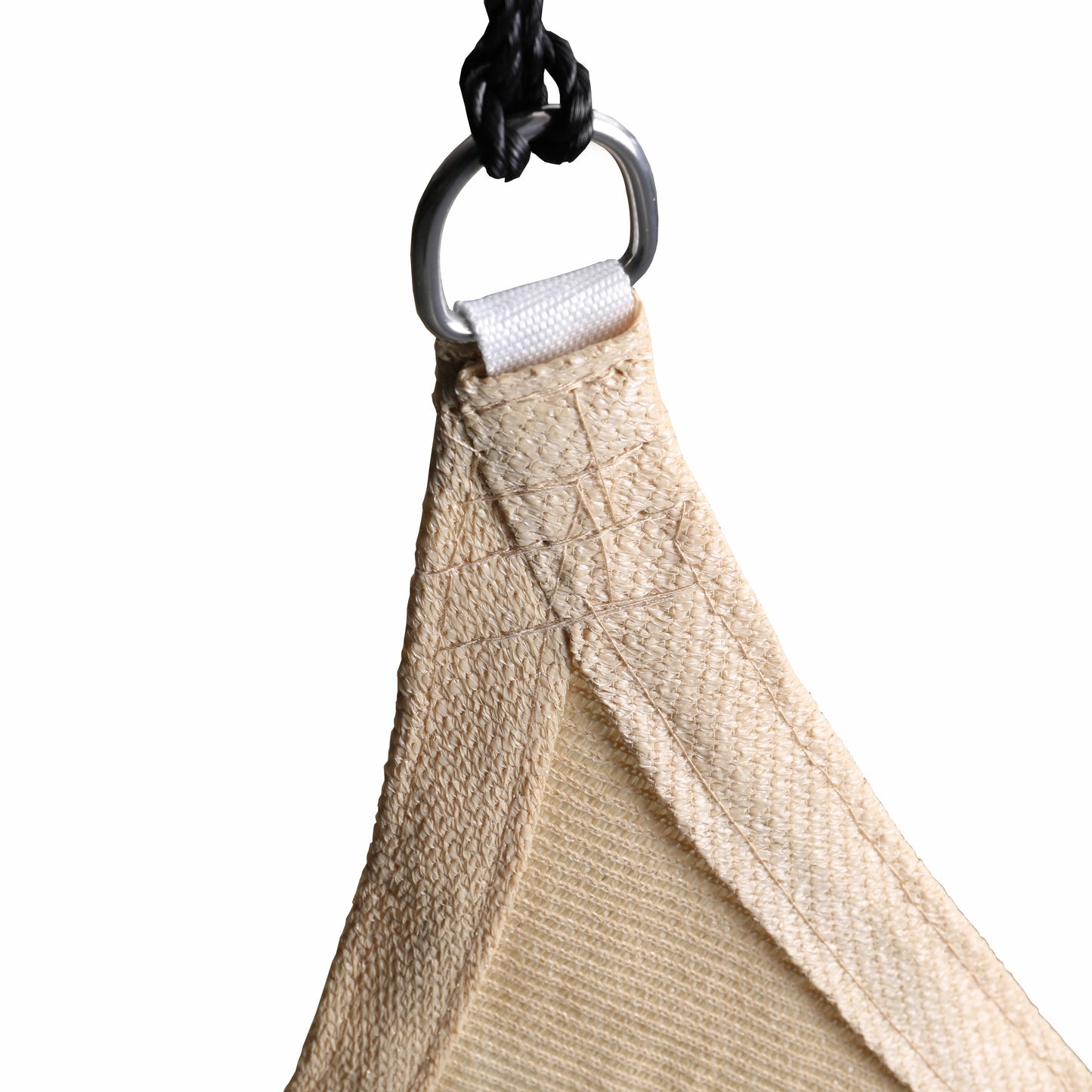 Palmetto 20ft Rectangle Sun Sail Shade Canopy with Included Nylon Attachment Ropes in Sand Sand