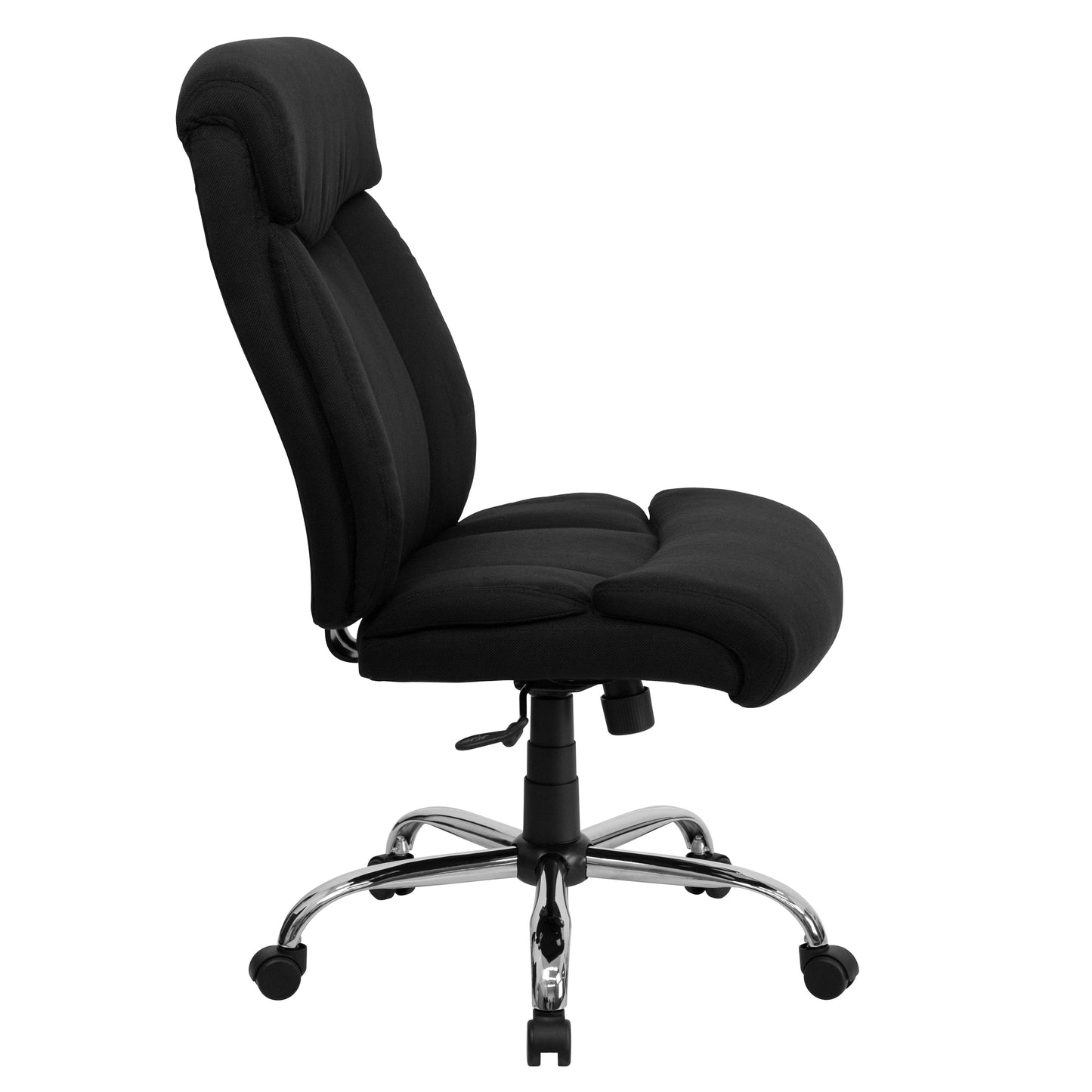 HERCULES Series Big & Tall 400 lb. Rated Black Fabric Executive Ergonomic Office Chair and Chrome Base Black Fabric