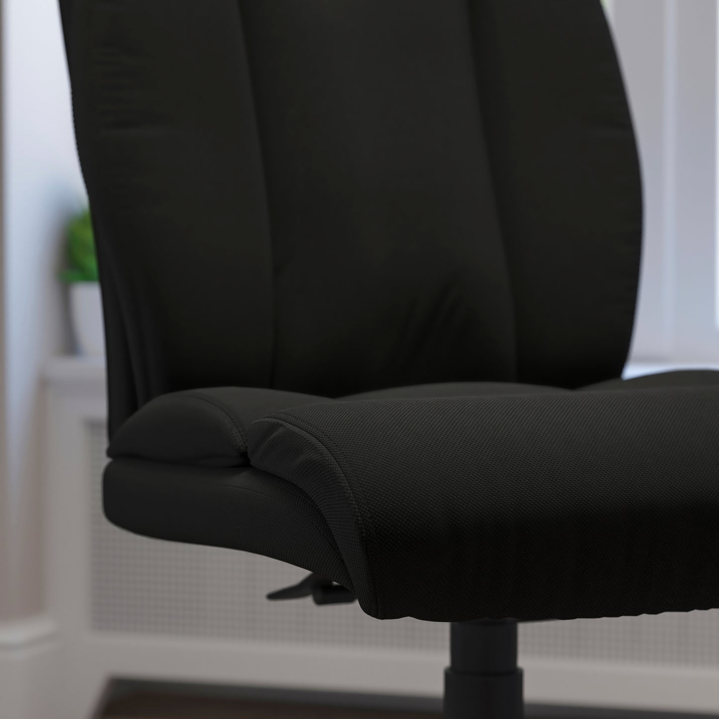 HERCULES Series Big & Tall 400 lb. Rated Black Fabric Executive Ergonomic Office Chair and Chrome Base Black Fabric