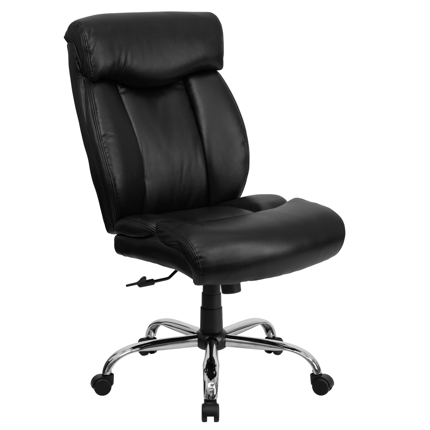 HERCULES Series Big & Tall 400 lb. Rated Black LeatherSoft Executive Ergonomic Office Chair with Full Headrest Black LeatherSoft