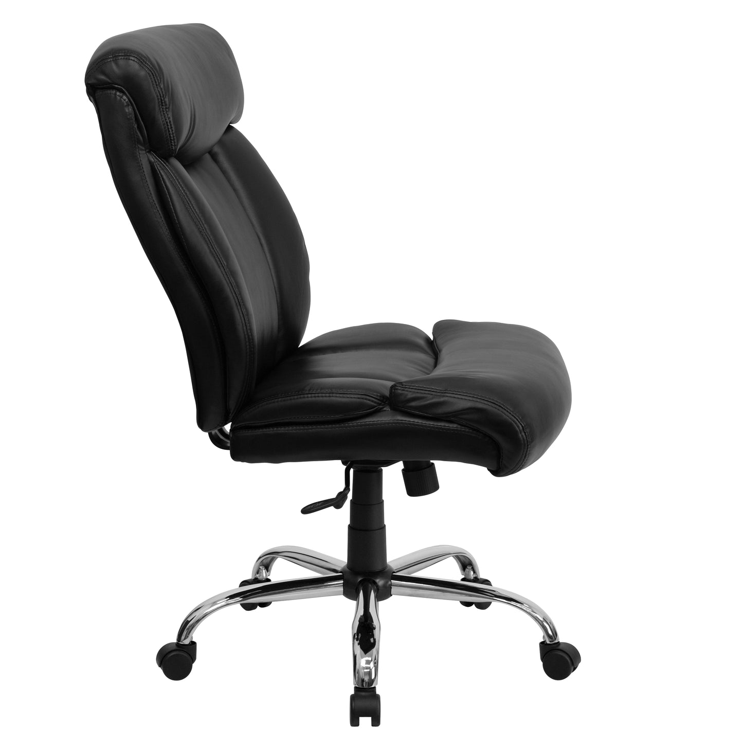 HERCULES Series Big & Tall 400 lb. Rated Black LeatherSoft Executive Ergonomic Office Chair with Full Headrest Black LeatherSoft