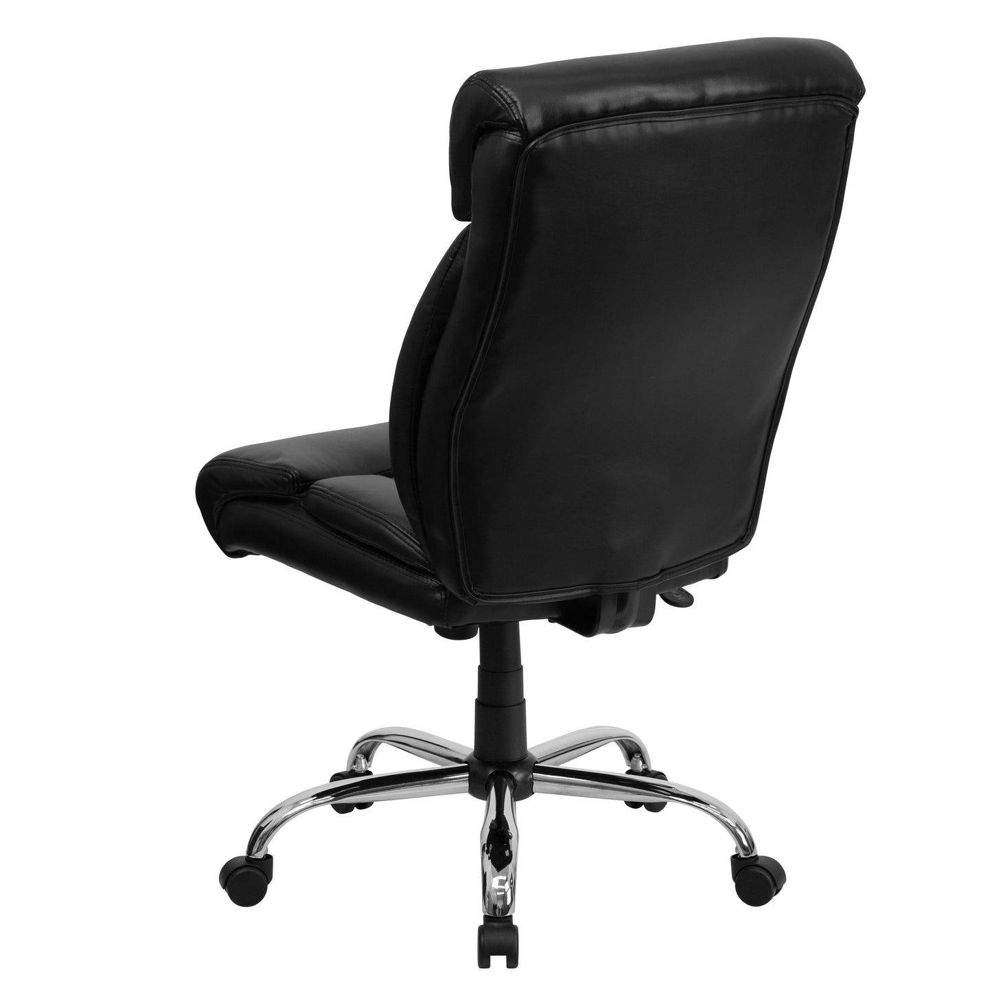 HERCULES Series Big & Tall 400 lb. Rated Black LeatherSoft Executive Ergonomic Office Chair with Full Headrest Black LeatherSoft