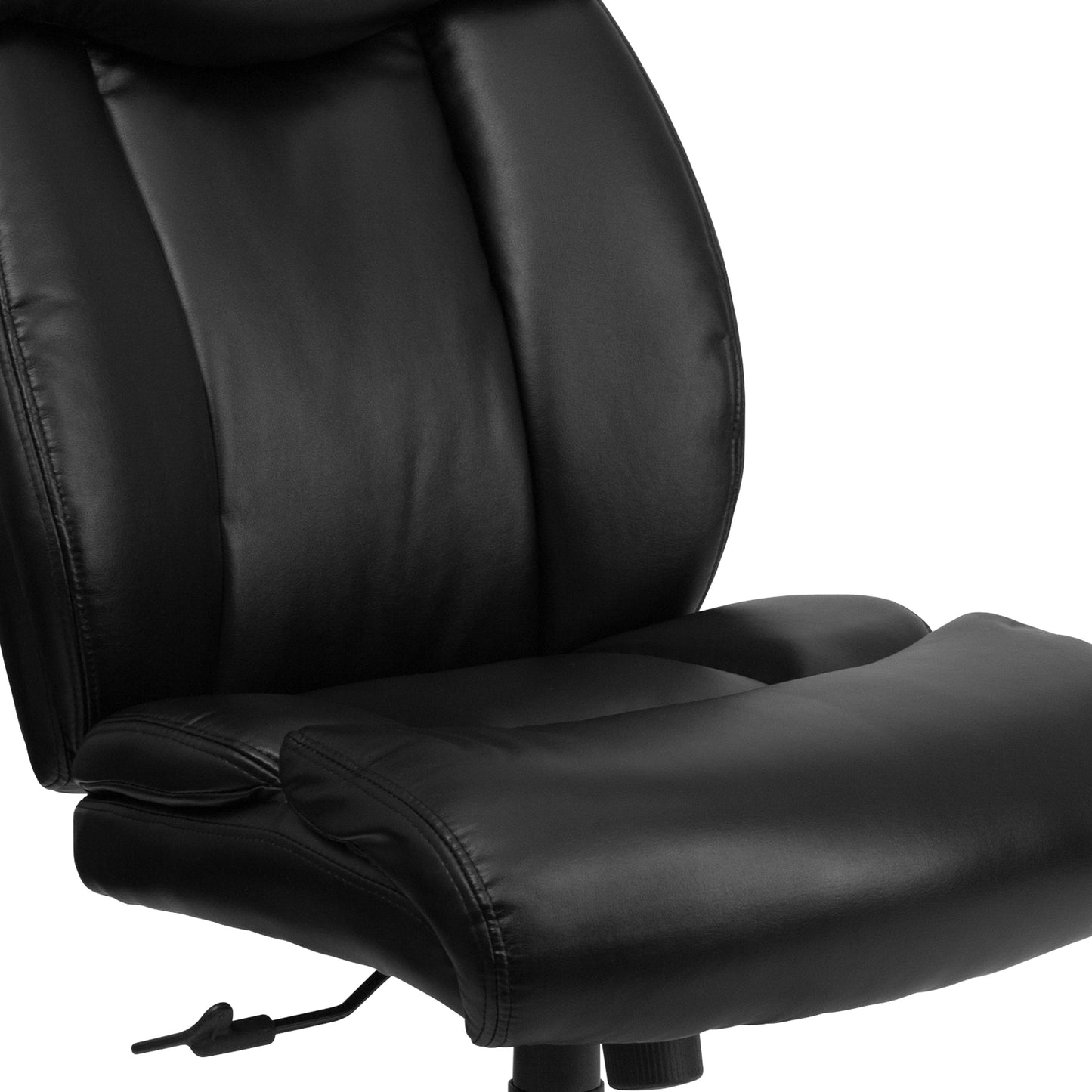 HERCULES Series Big & Tall 400 lb. Rated Black LeatherSoft Executive Ergonomic Office Chair with Full Headrest Black LeatherSoft