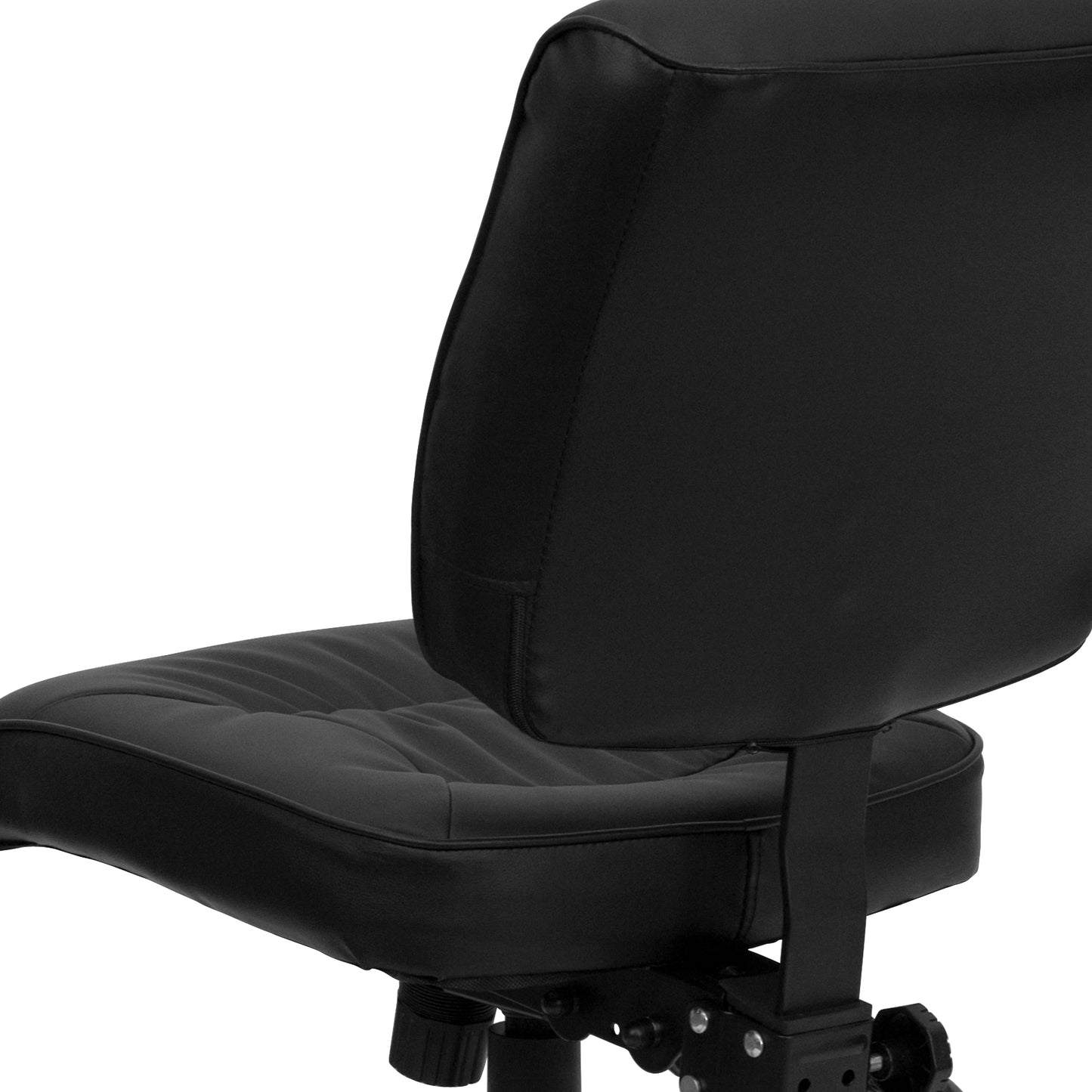 Cole Mid-Back Black LeatherSoft Multifunction Swivel Ergonomic Task Office Chair Black